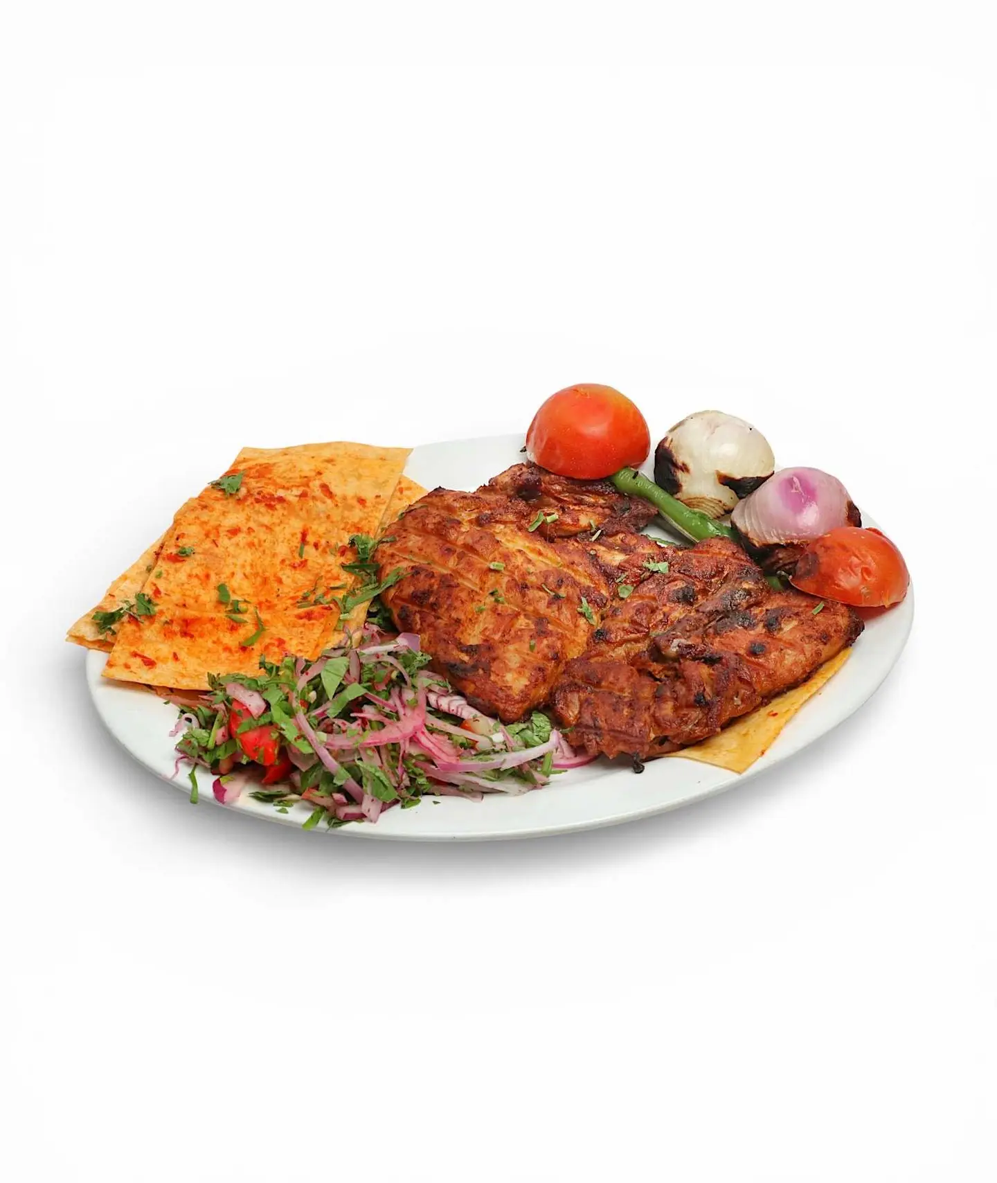 دجاجة كاملة مشوية على الفحم