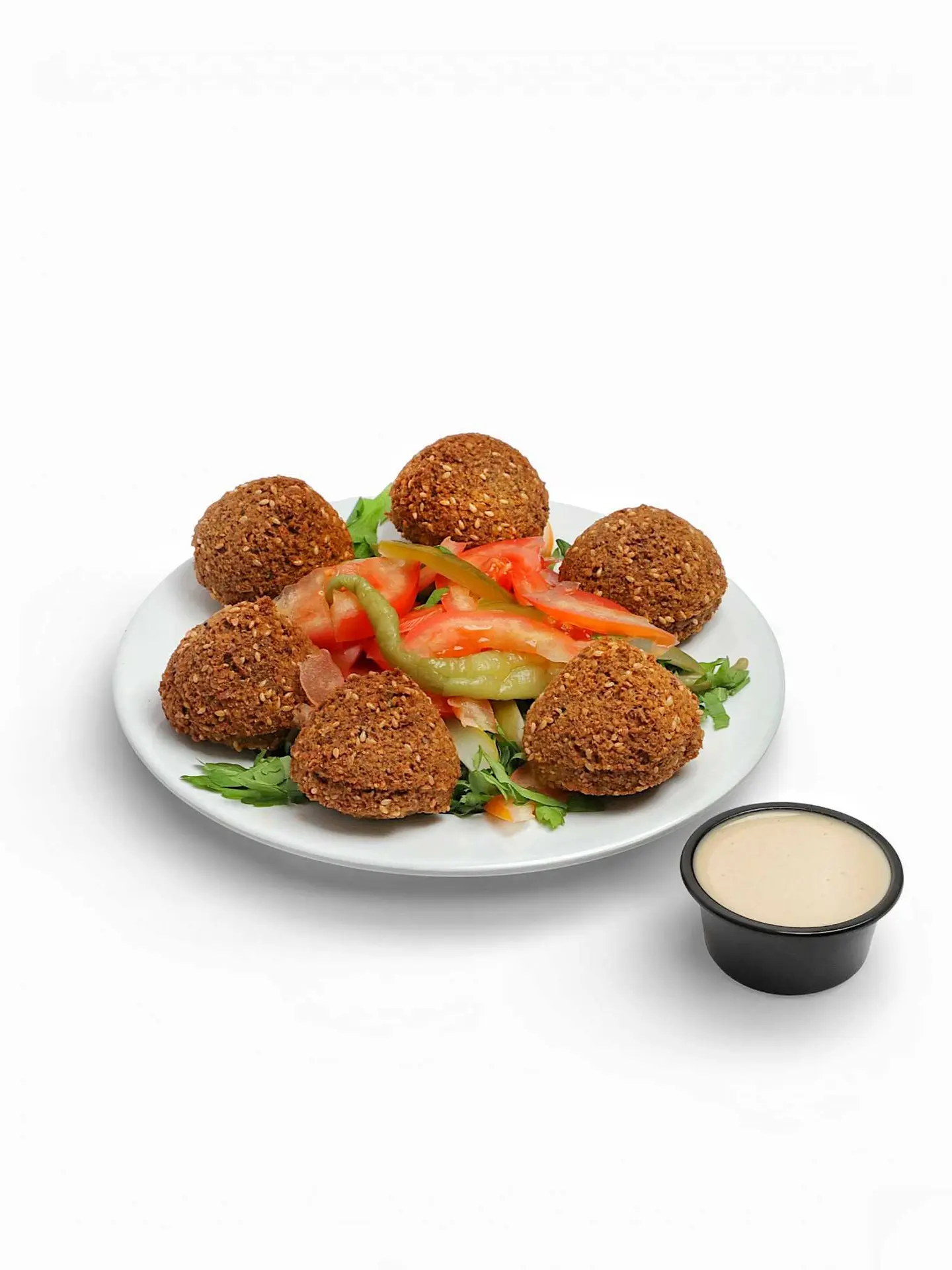 صحن فلافل كبير مع البيض