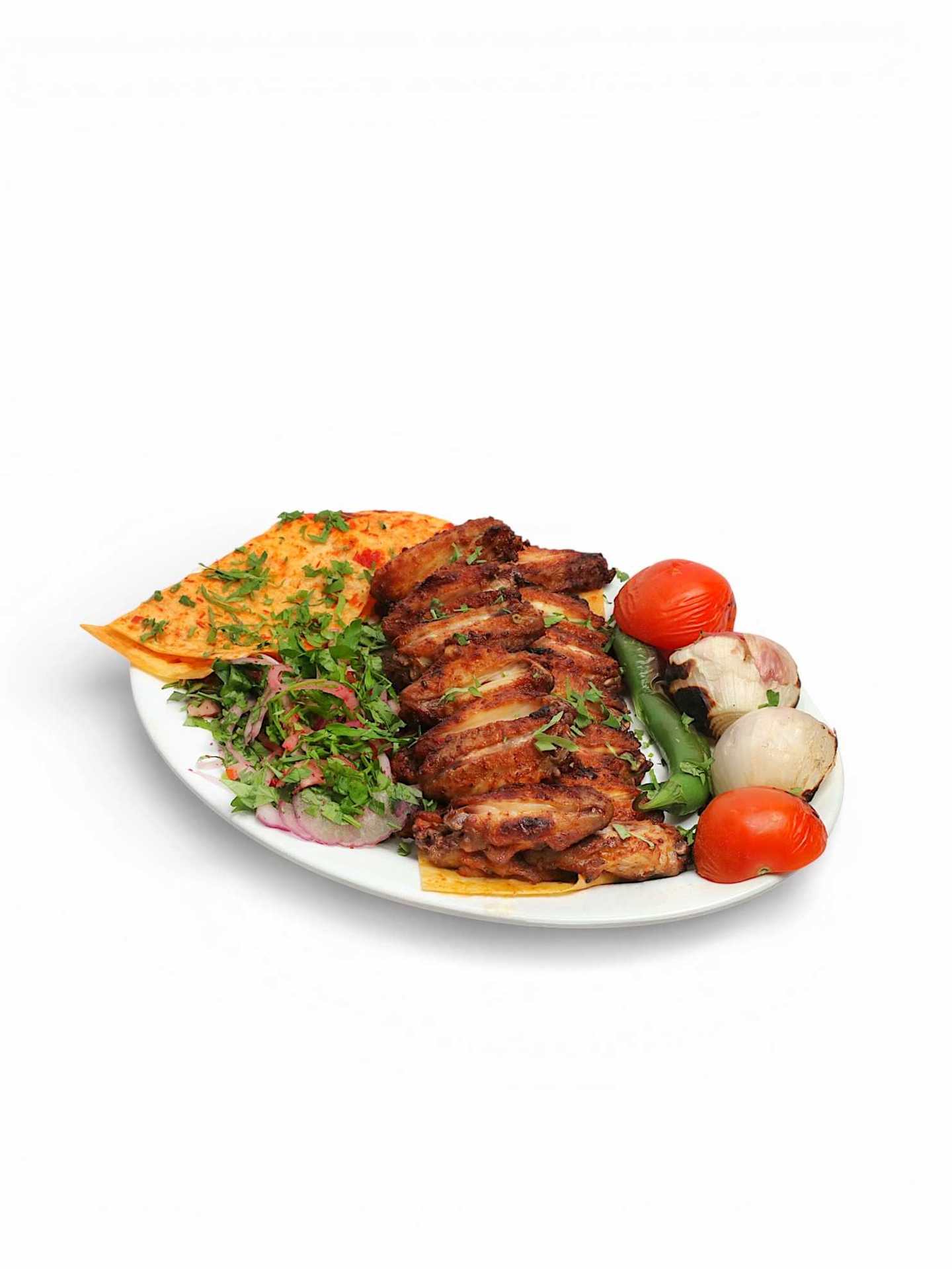 اجحنة دجاج مشوية على الفحم