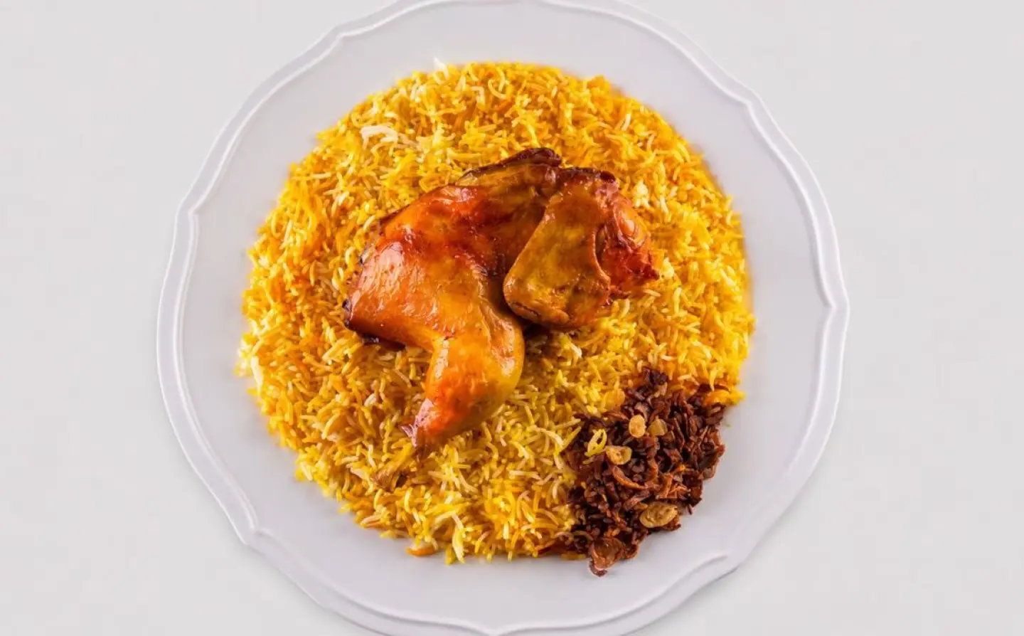 نص دجاج مندي مع رز مندي