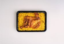 نص دجاج مظبي مع رز برياني