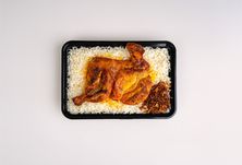 نص دجاج مظبي مع رز أبيض