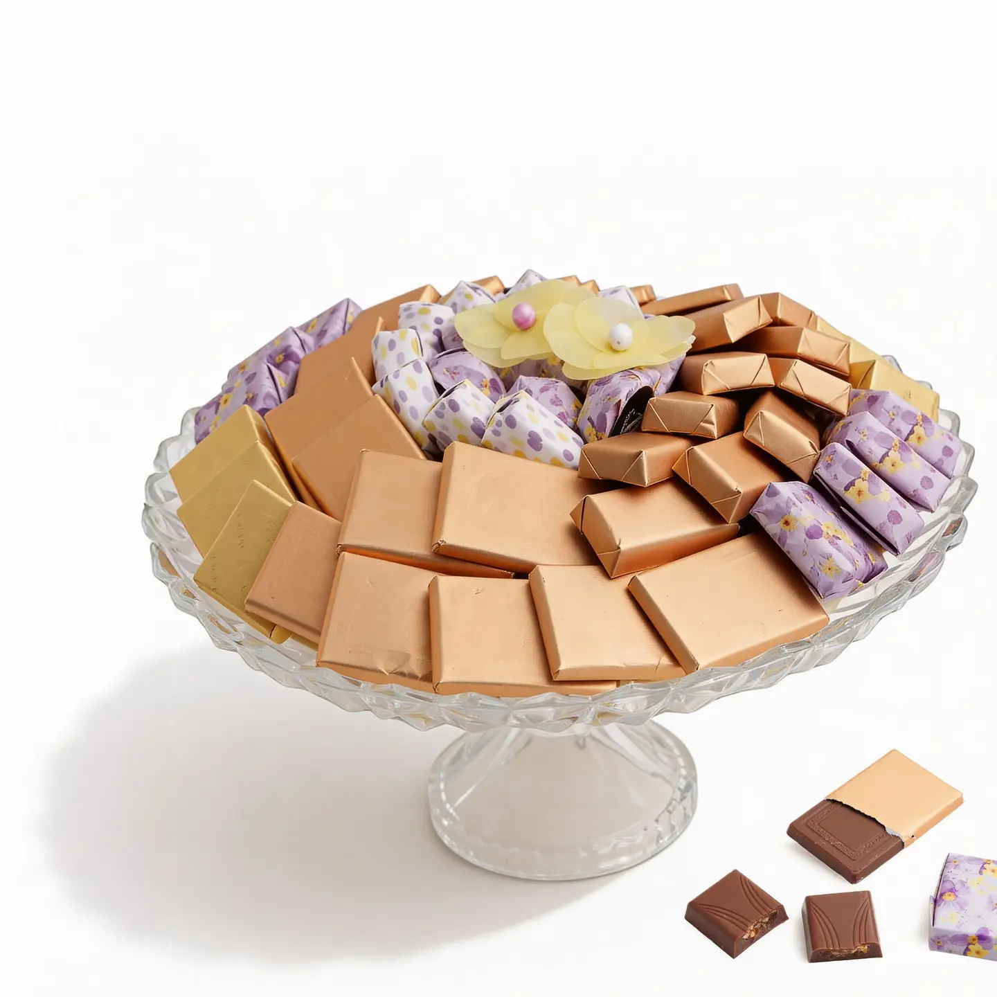 مزهرية زجاجية سيراميكية ذهبية من أسيل - 5