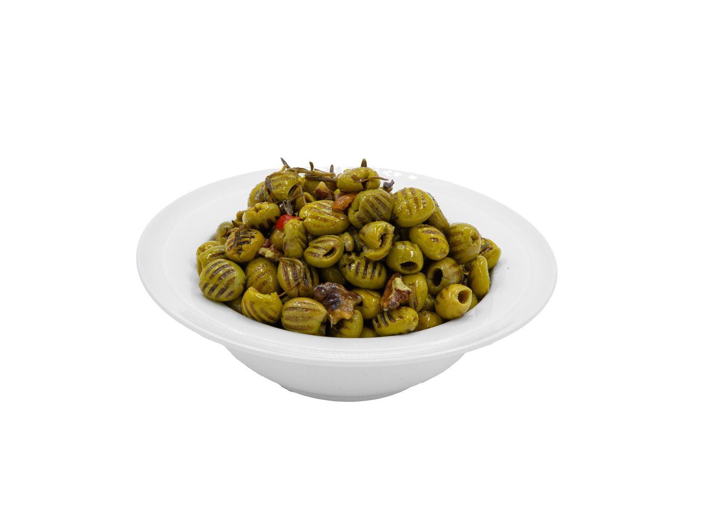 الحطب زيتون اخضر مشوي