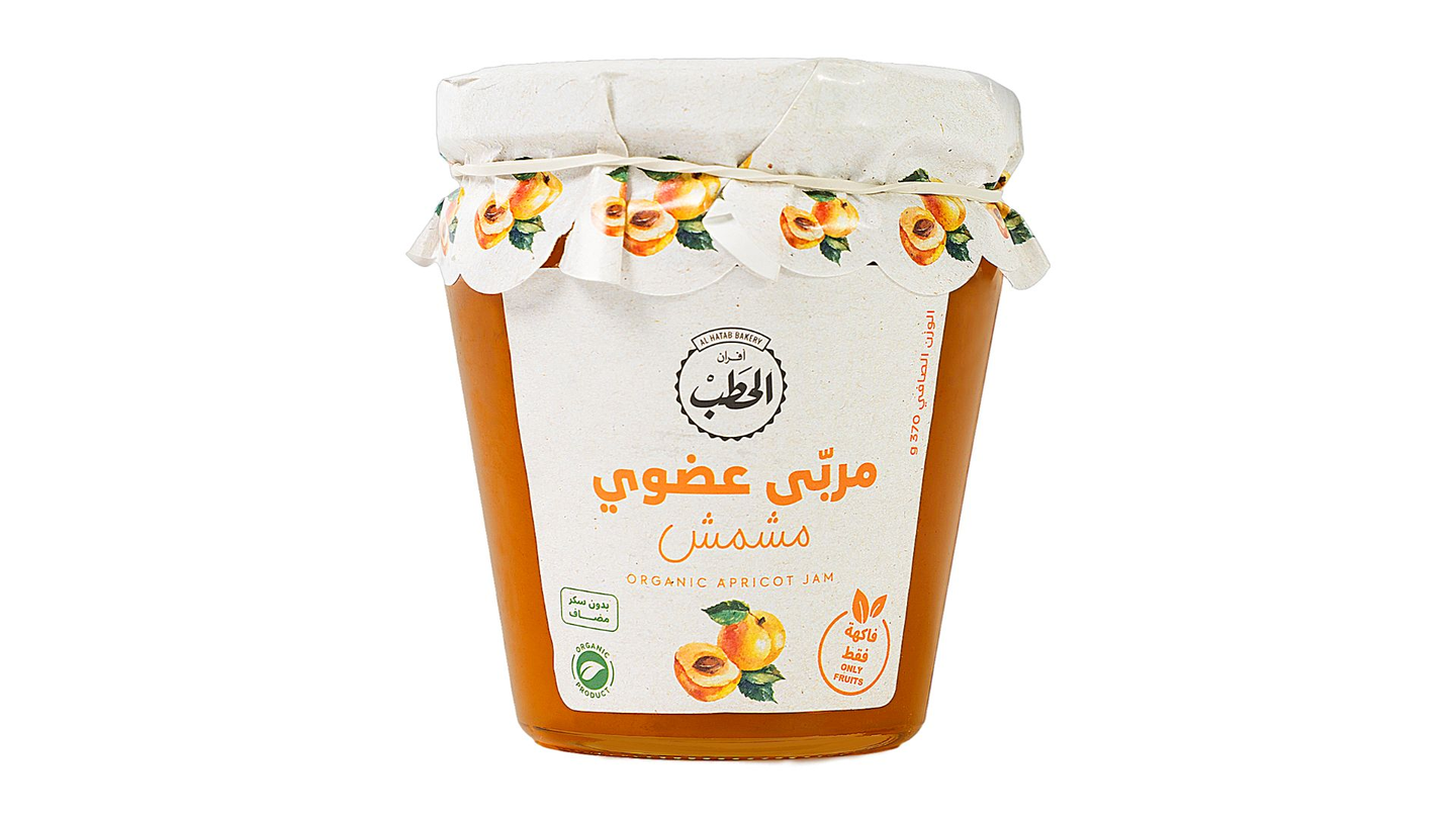 الحطب مربى مشمش عضوي 370جم