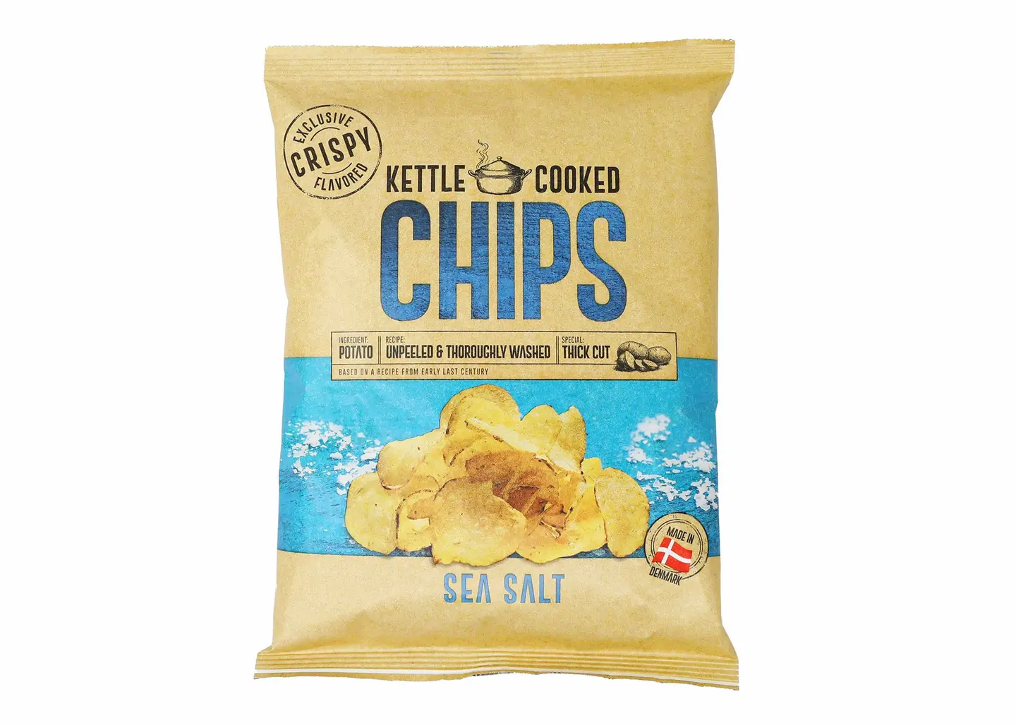 رقائق كيتل شيبس مطبوخ بملح بحري 150جم