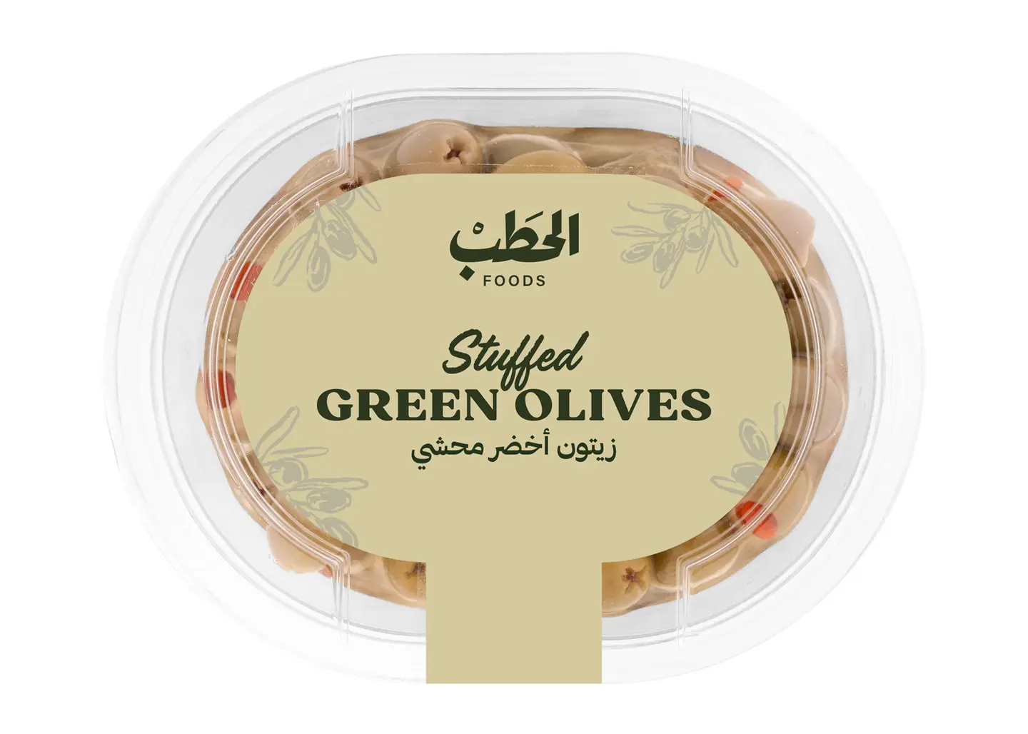 الحطب زيتون أخضر محشي 275جم