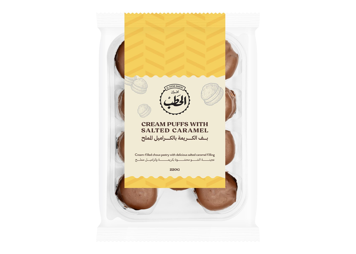 Alhatab Cream Puffs W.Sltd Caramel 220 G
