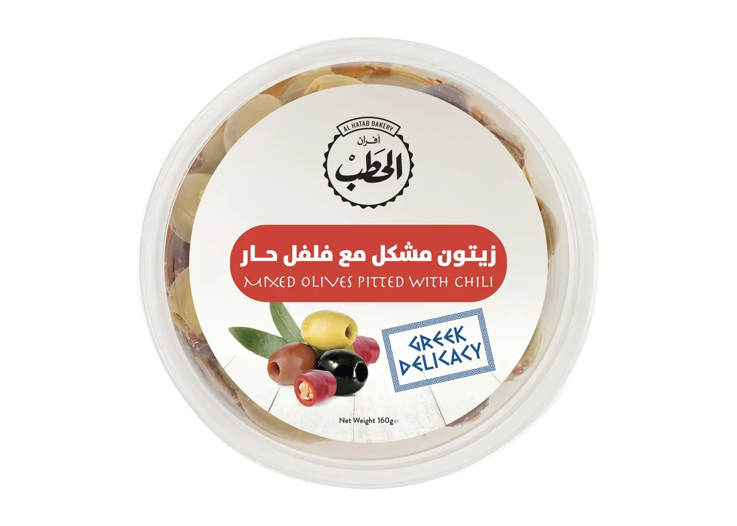 الحطب زيتون مشكل بالفلفل الحار160جم