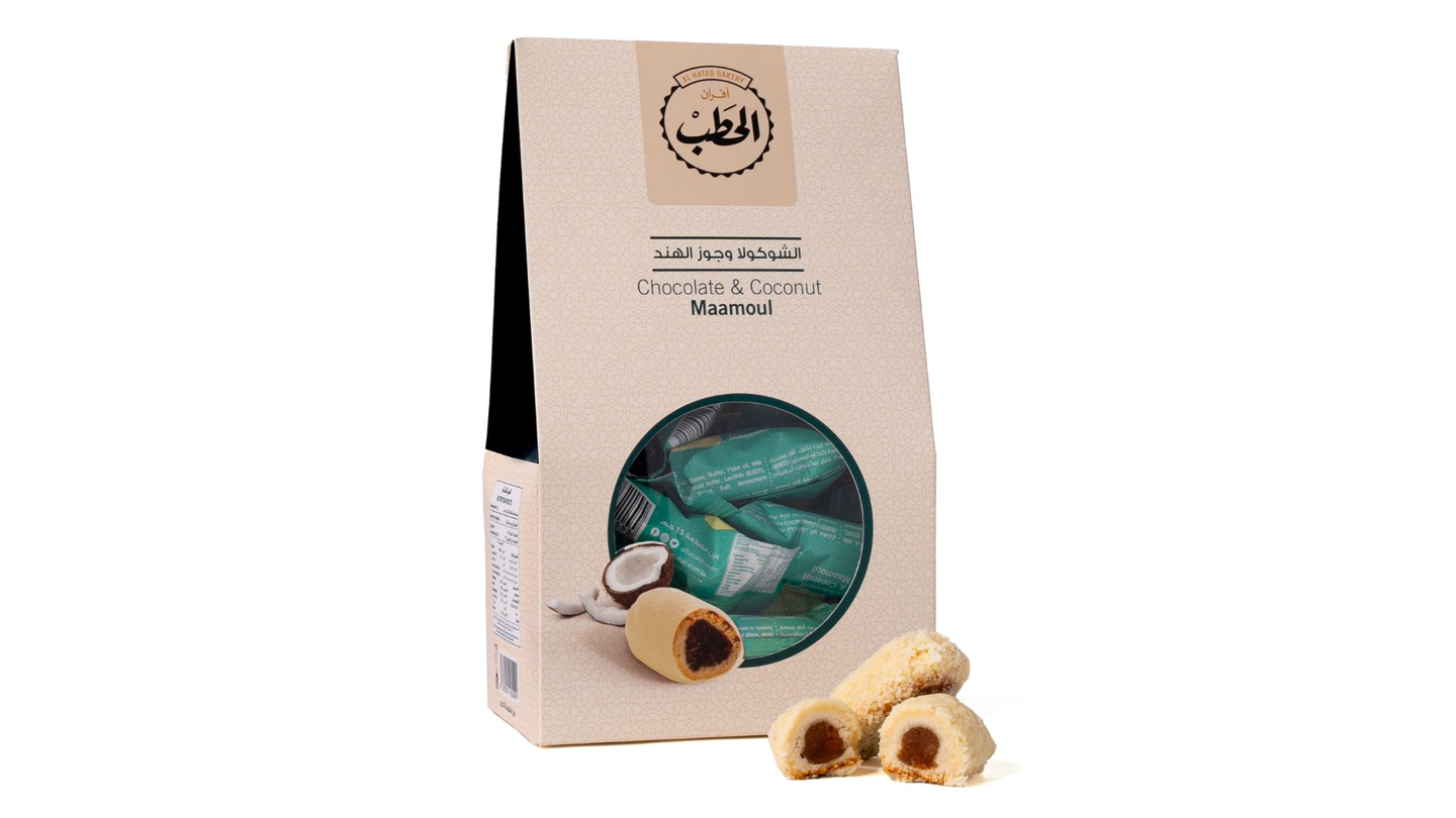 الحطب معمول اصابع شوكولا وجوز هند 225جم