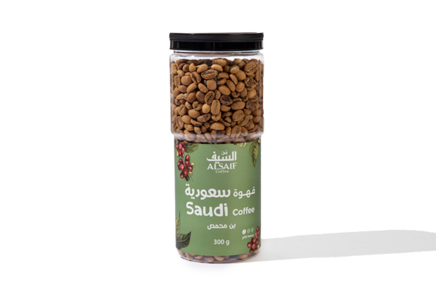 علبة بن السيف محمص قهوة سعودية فاتح ٣٠٠ جم