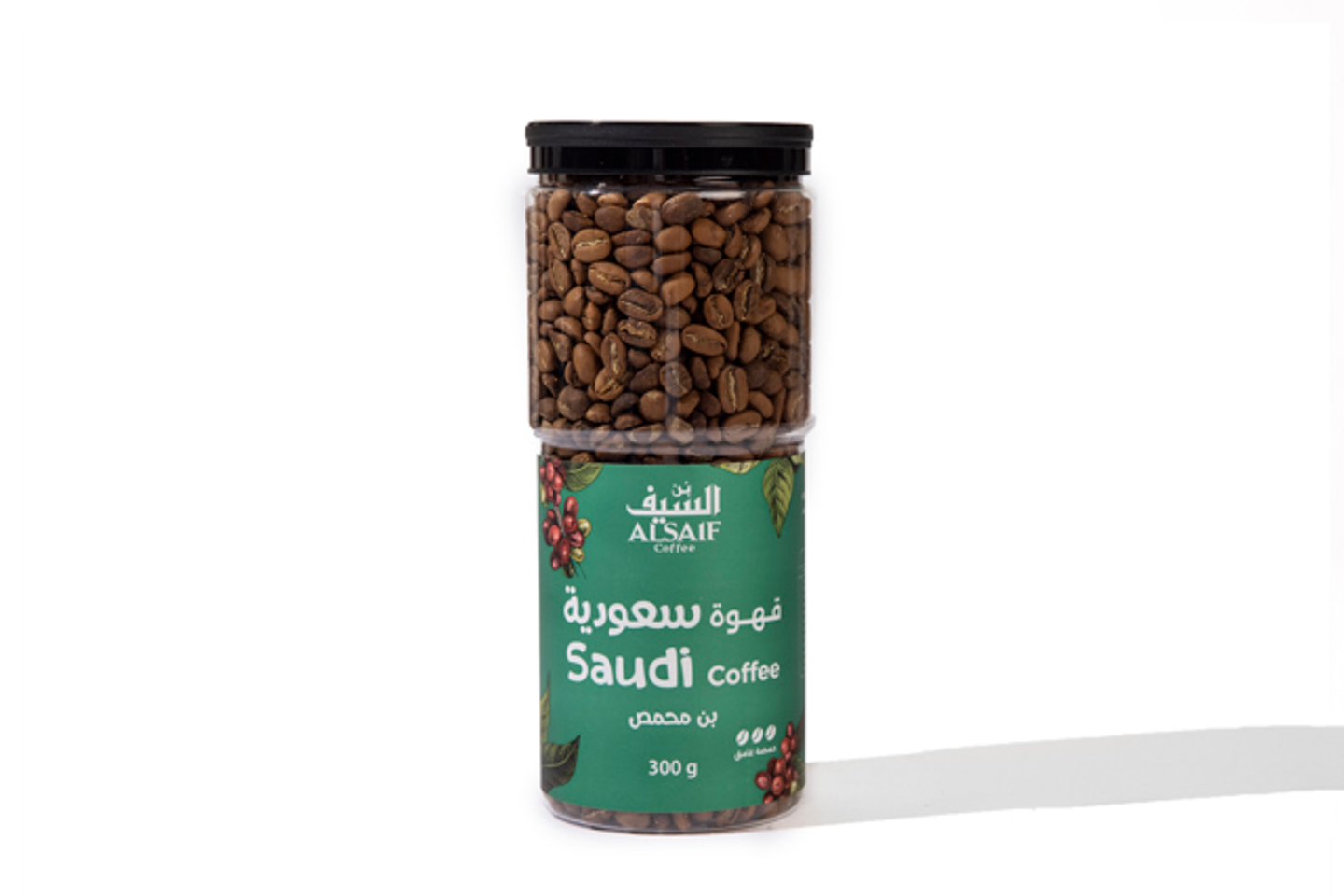 علبة بن السيف محمص قهوة سعودية غامق ٣٠٠ جم