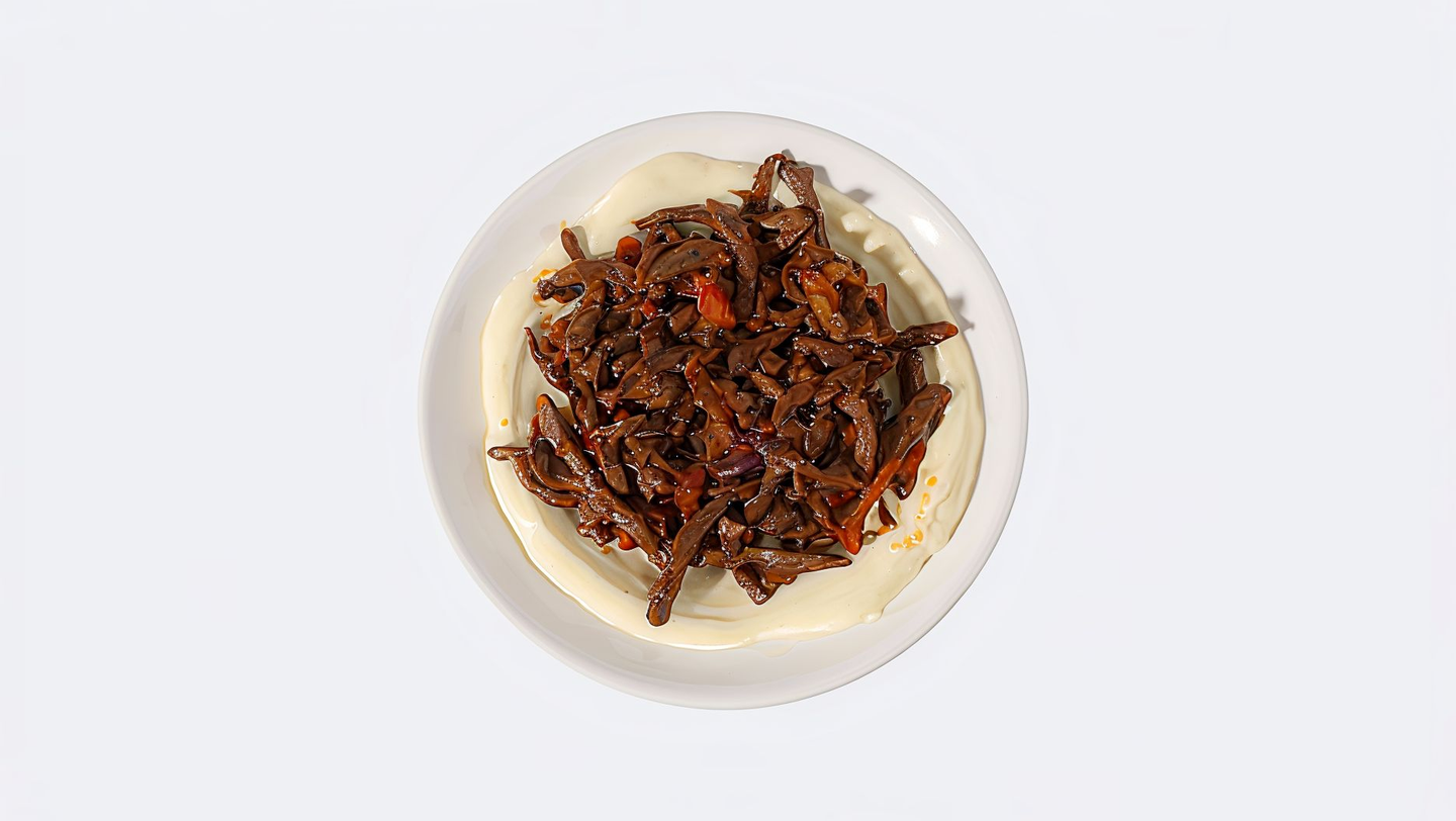 كبدة غنم طازج مع جبن سائل