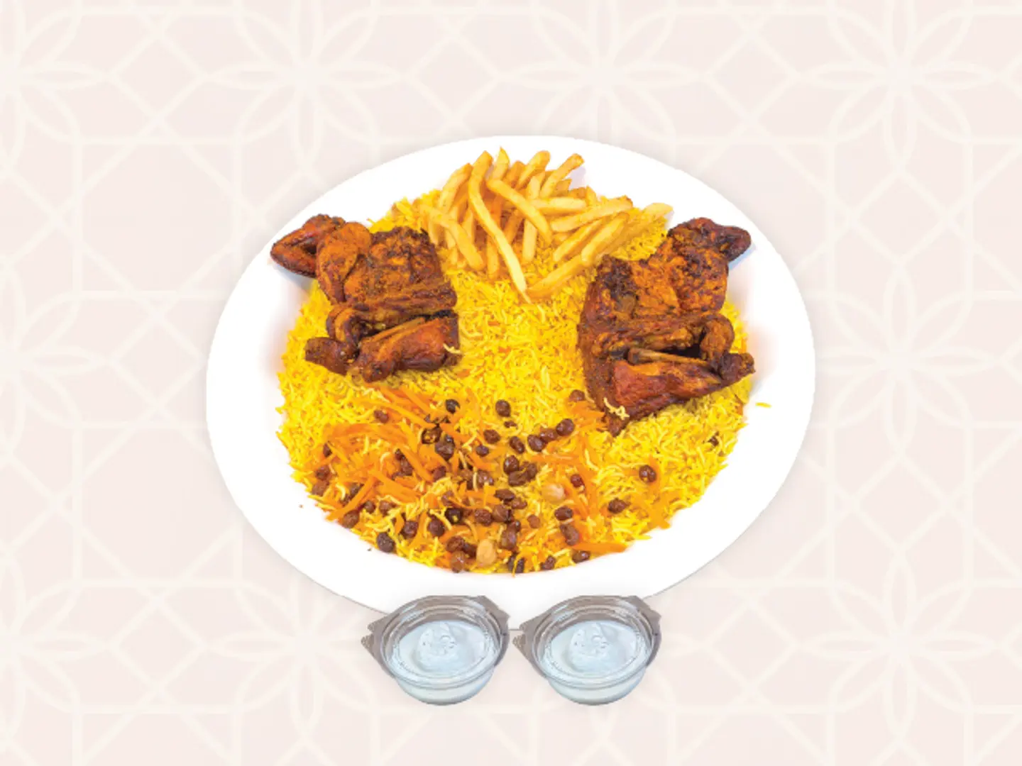 حبة دجاج كريزي مع رز بخاري