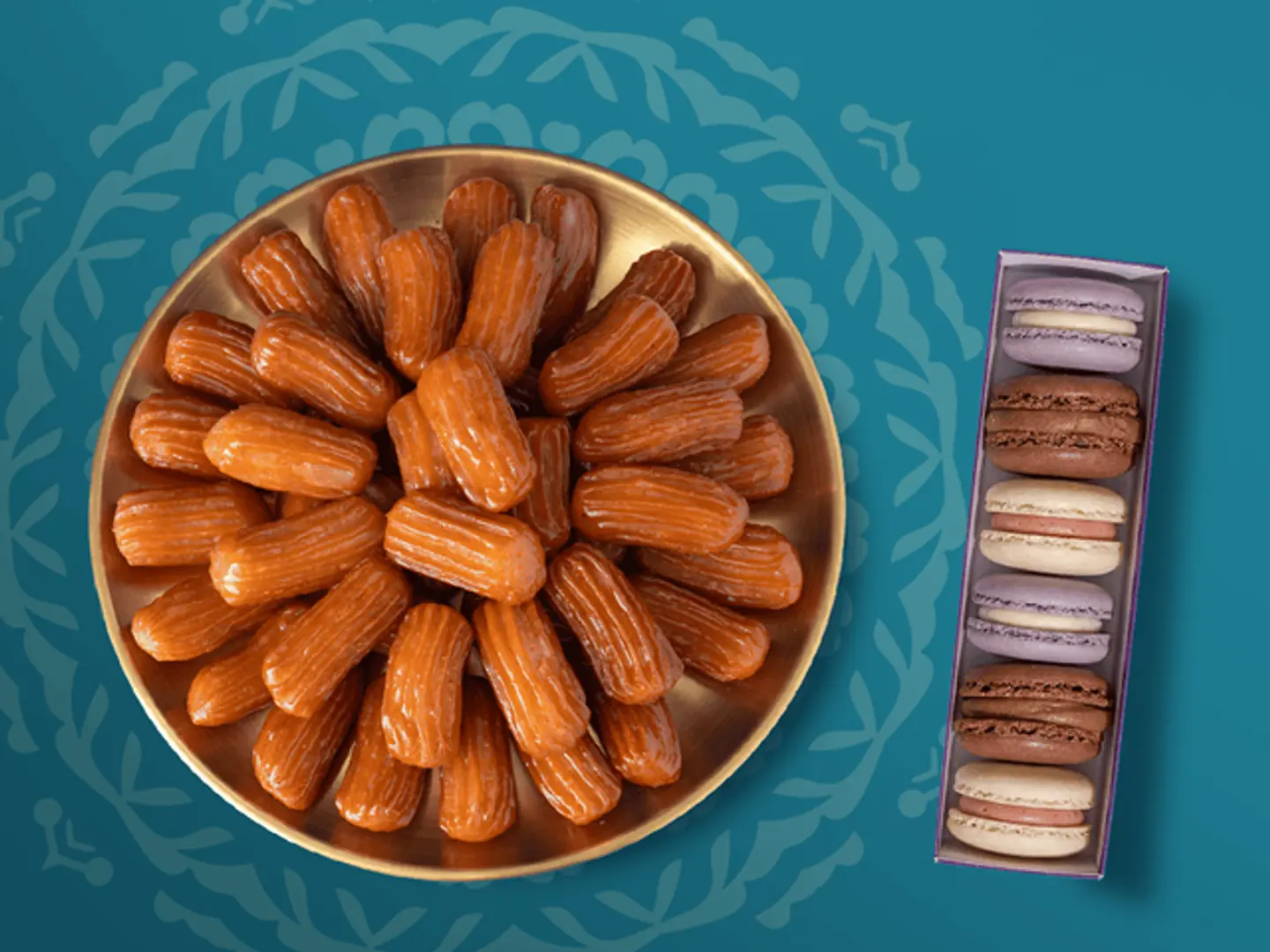 علبة بلح الشام وماكارون مشكل