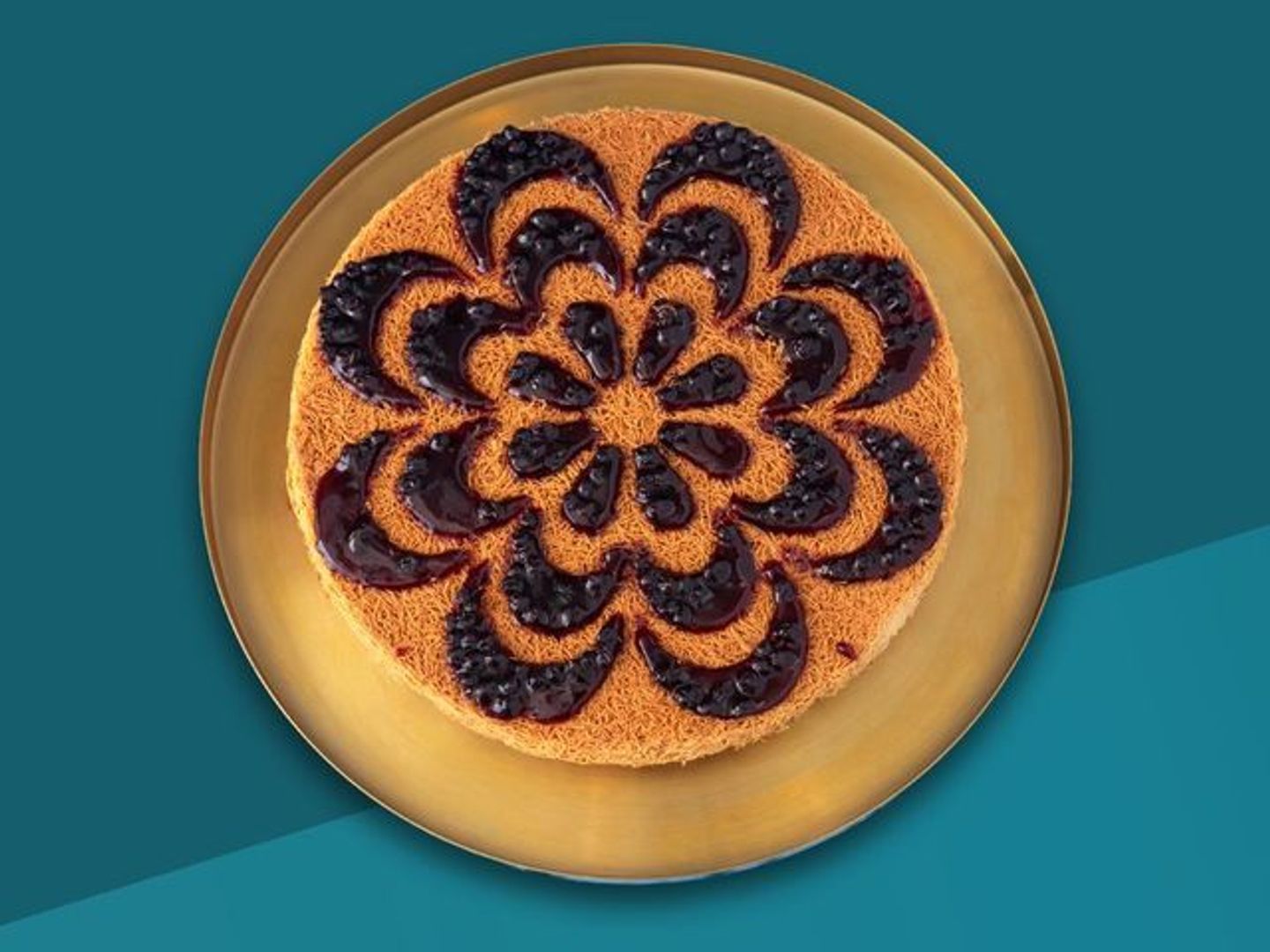 Cheese Kunafa With Blueberry 1/2 Kilo