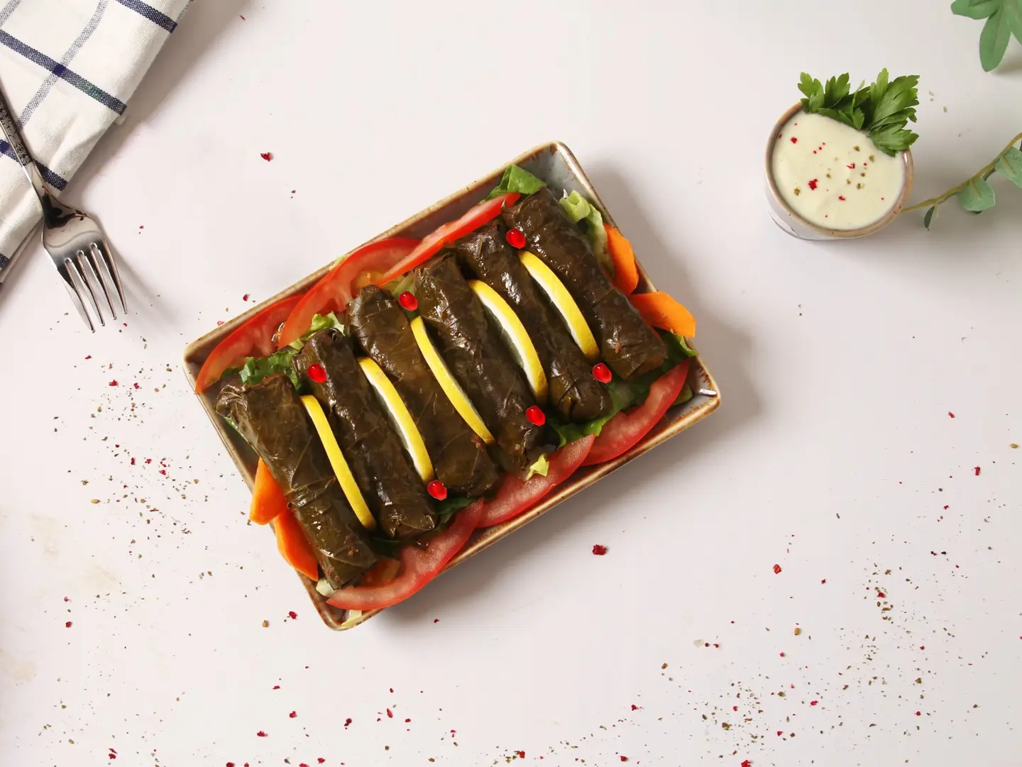 Grape Leaves Plate