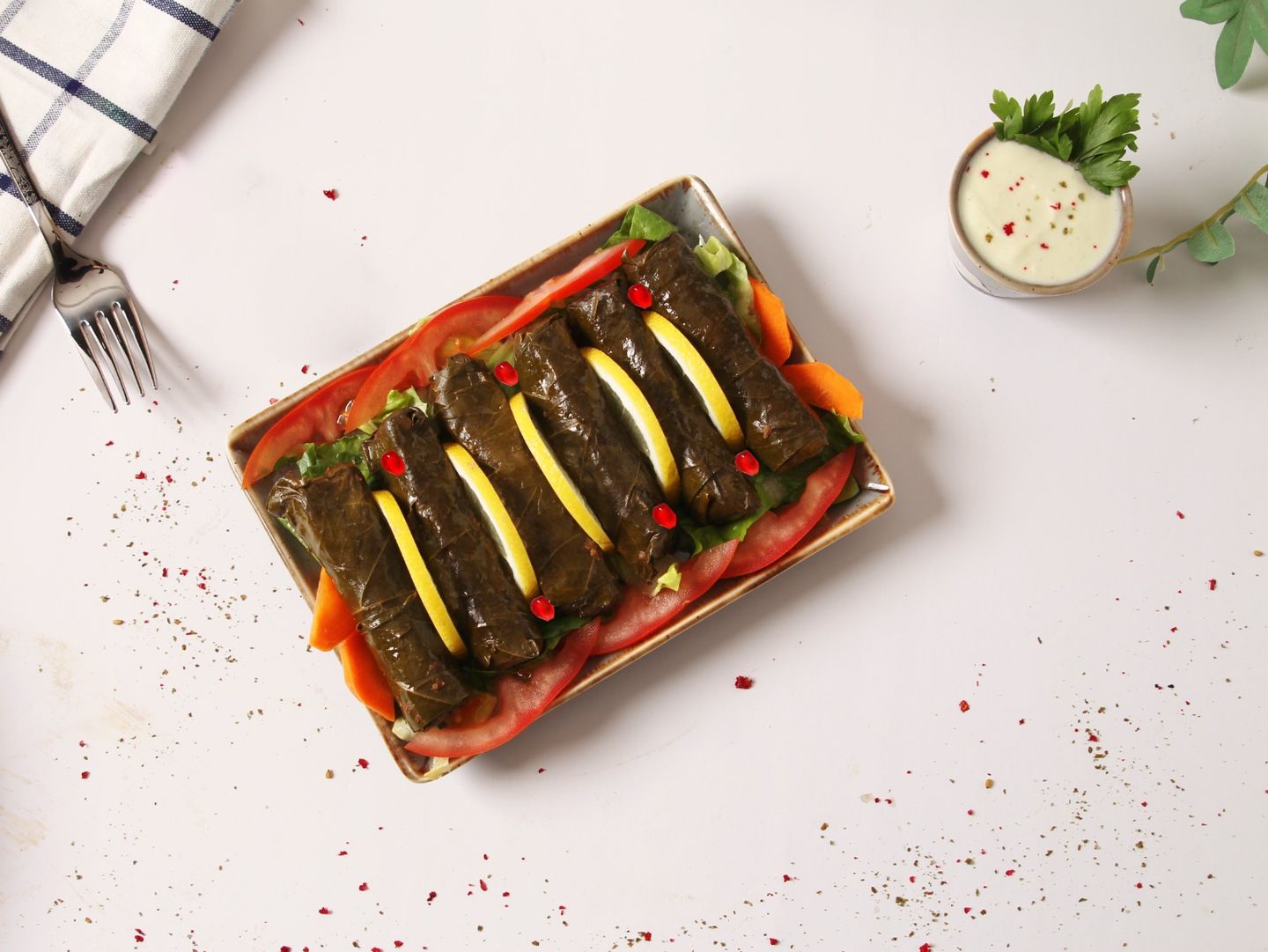 Grape Leaves Plate