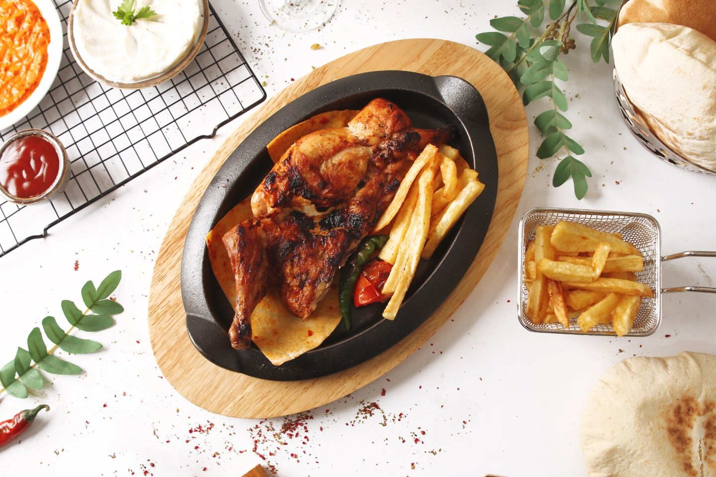 Half Chicken On Charcoal 1/2