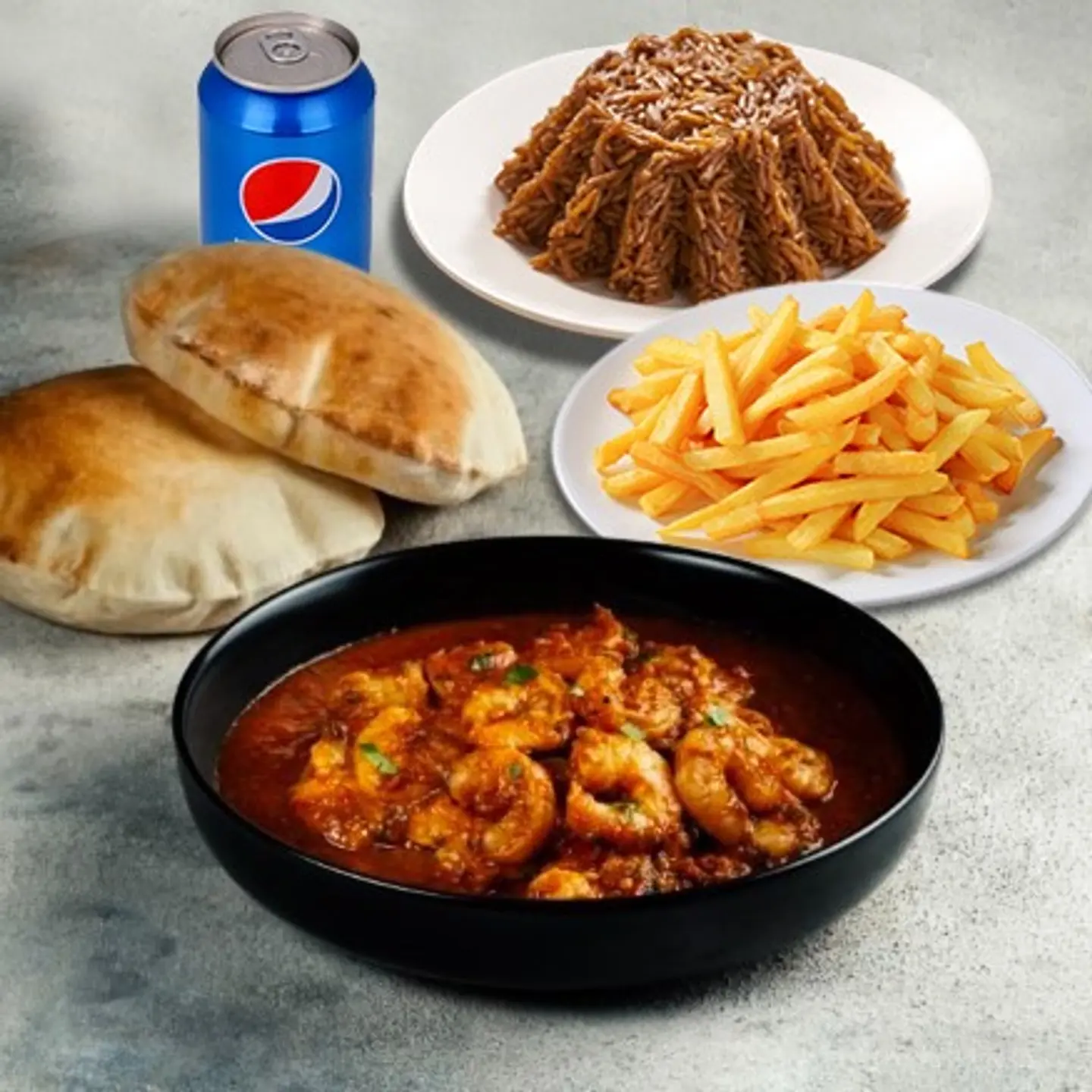 وجبة طاجن روبيان نفر