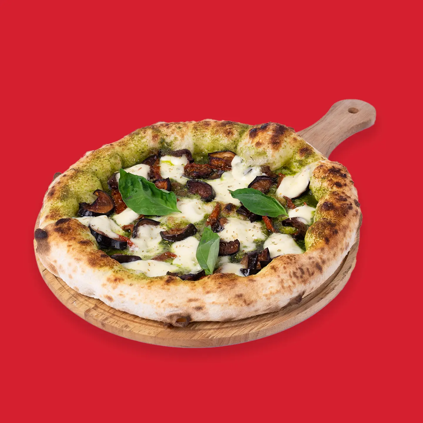 Pesto Eggplant Pizza