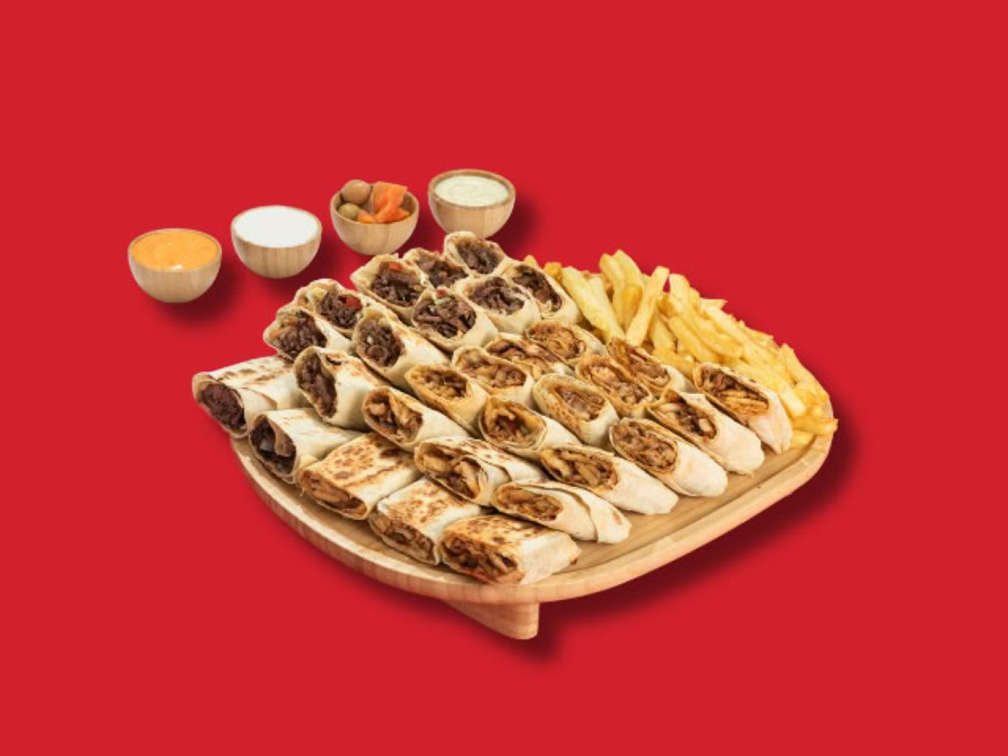 Family Mixed Shawarma Box 30 Pieces