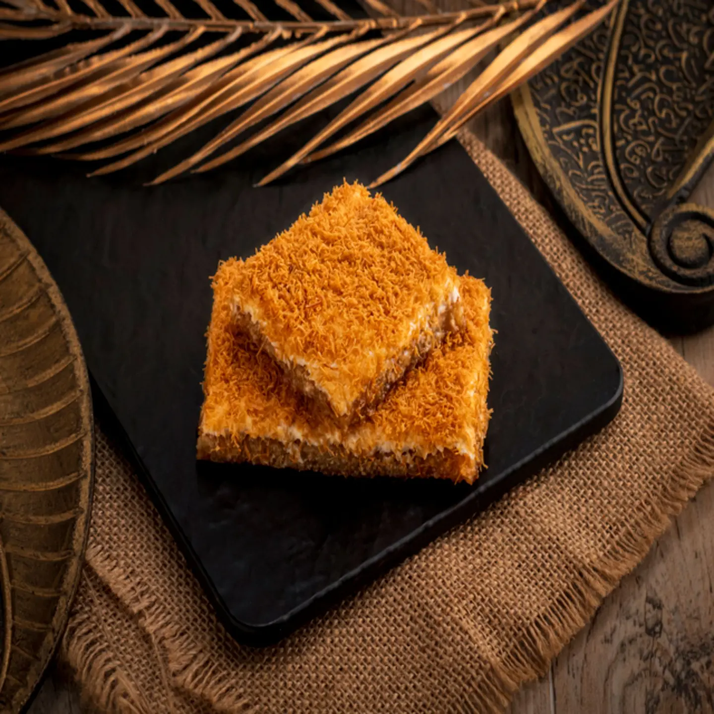 بسبوسة كنافة قشطة