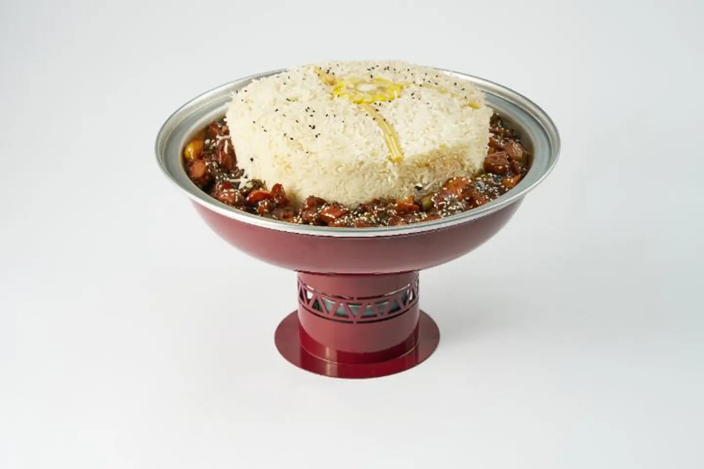 دجاج كانتون و رز ابيض سخان
