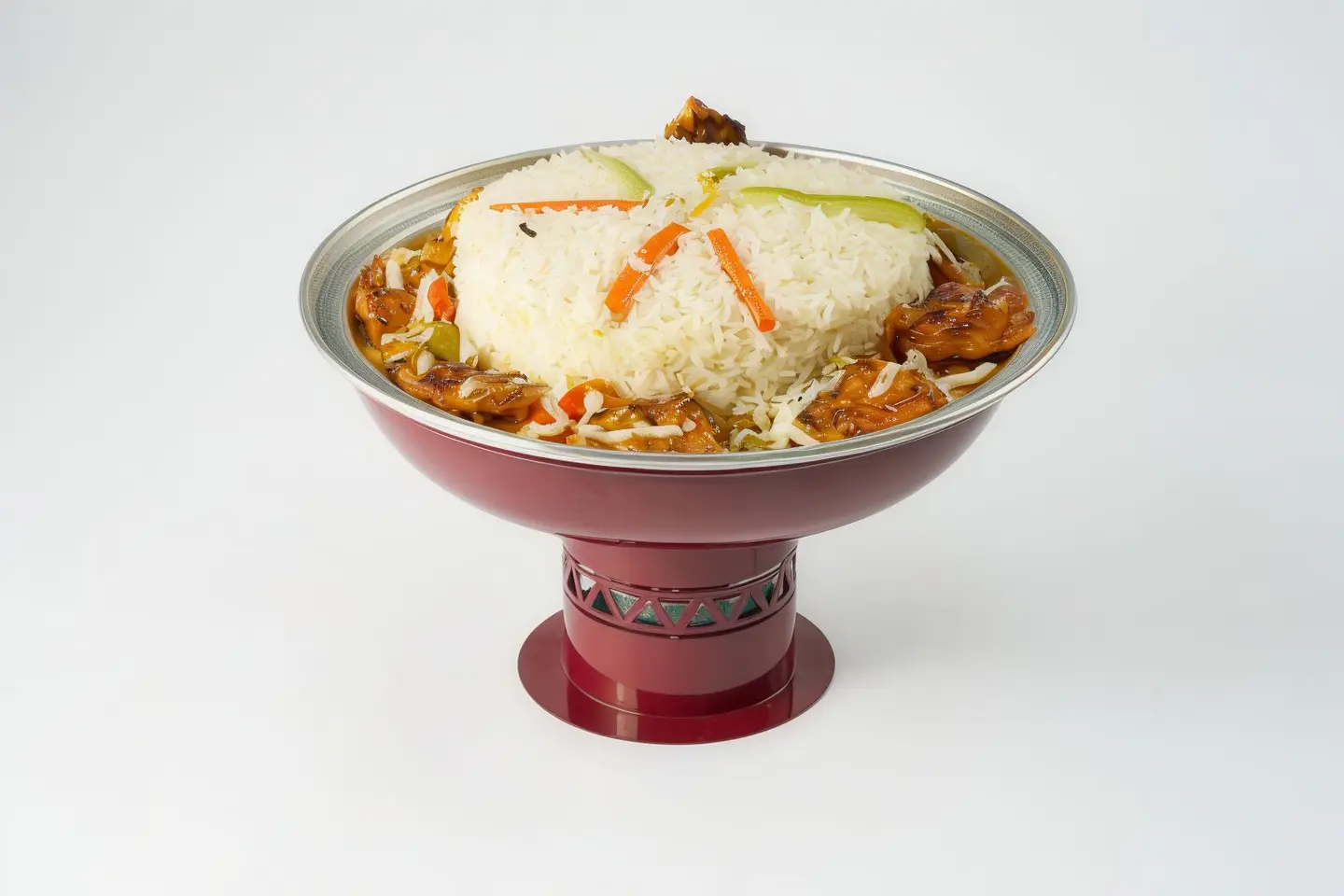 Chicken Vegetables With White Rice Sakhan