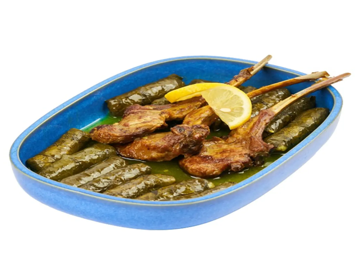 ورق عنب مع ريش غنم