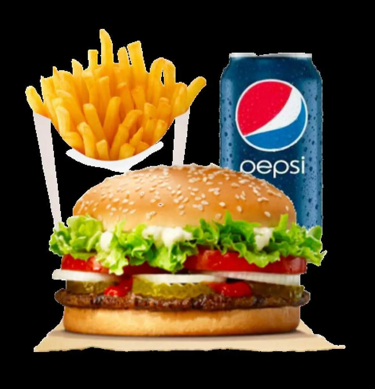 وجبة برجر لحم