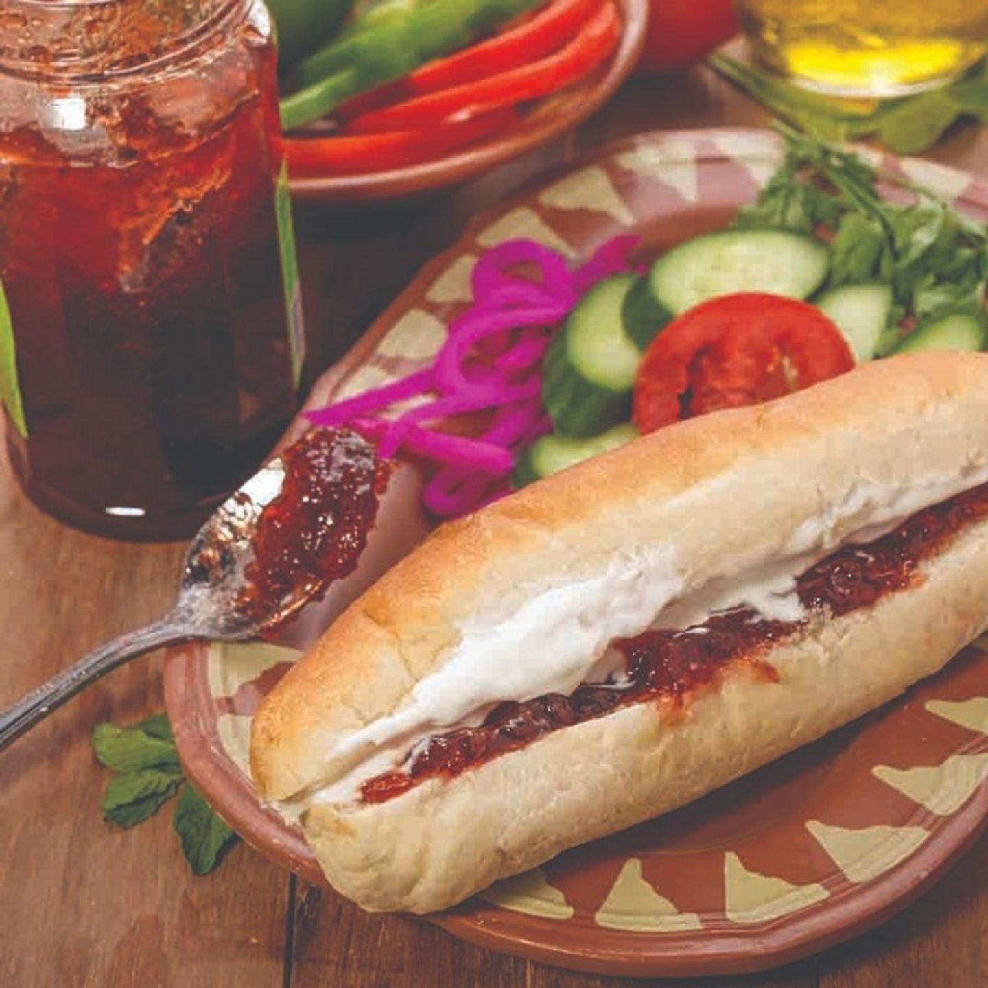 Jam & Cream Cheese Sandwich
