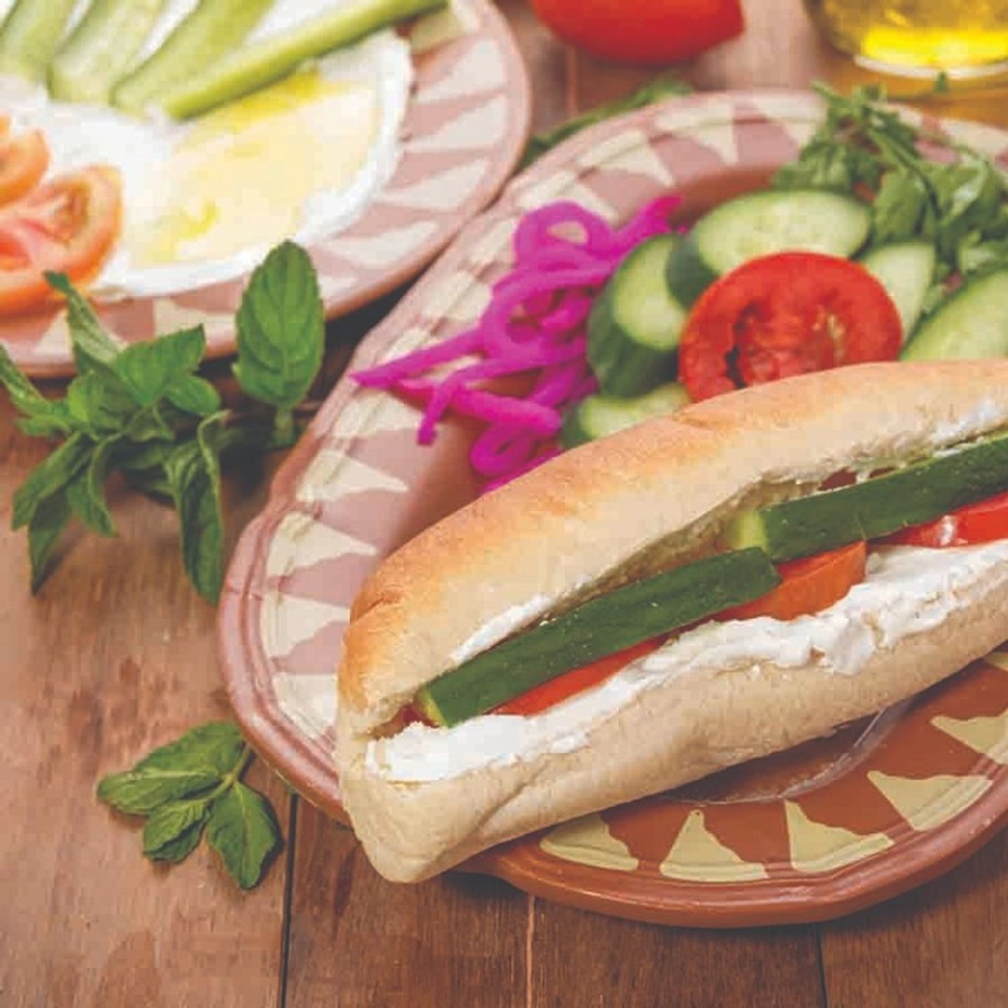 Labneh & Vegetables Sandwich