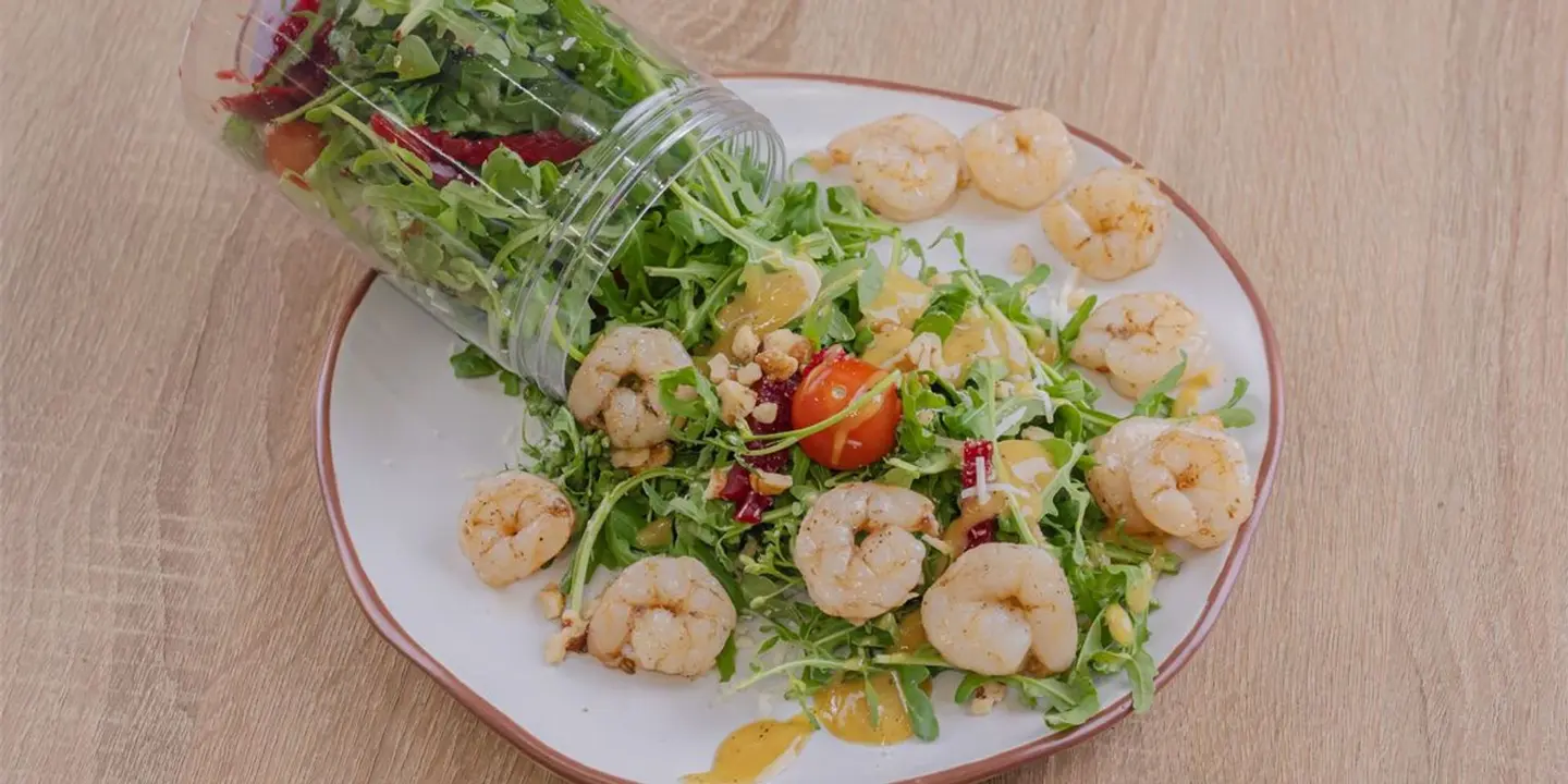 سلطة جرجير جمبري