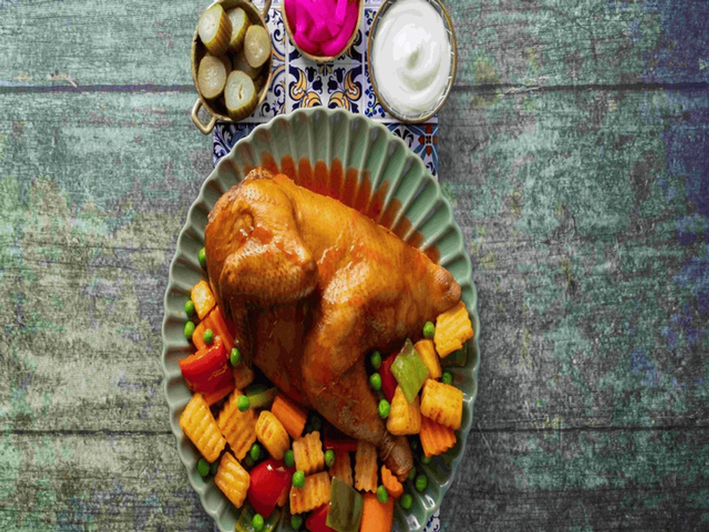 Half Chicken With Vegetables