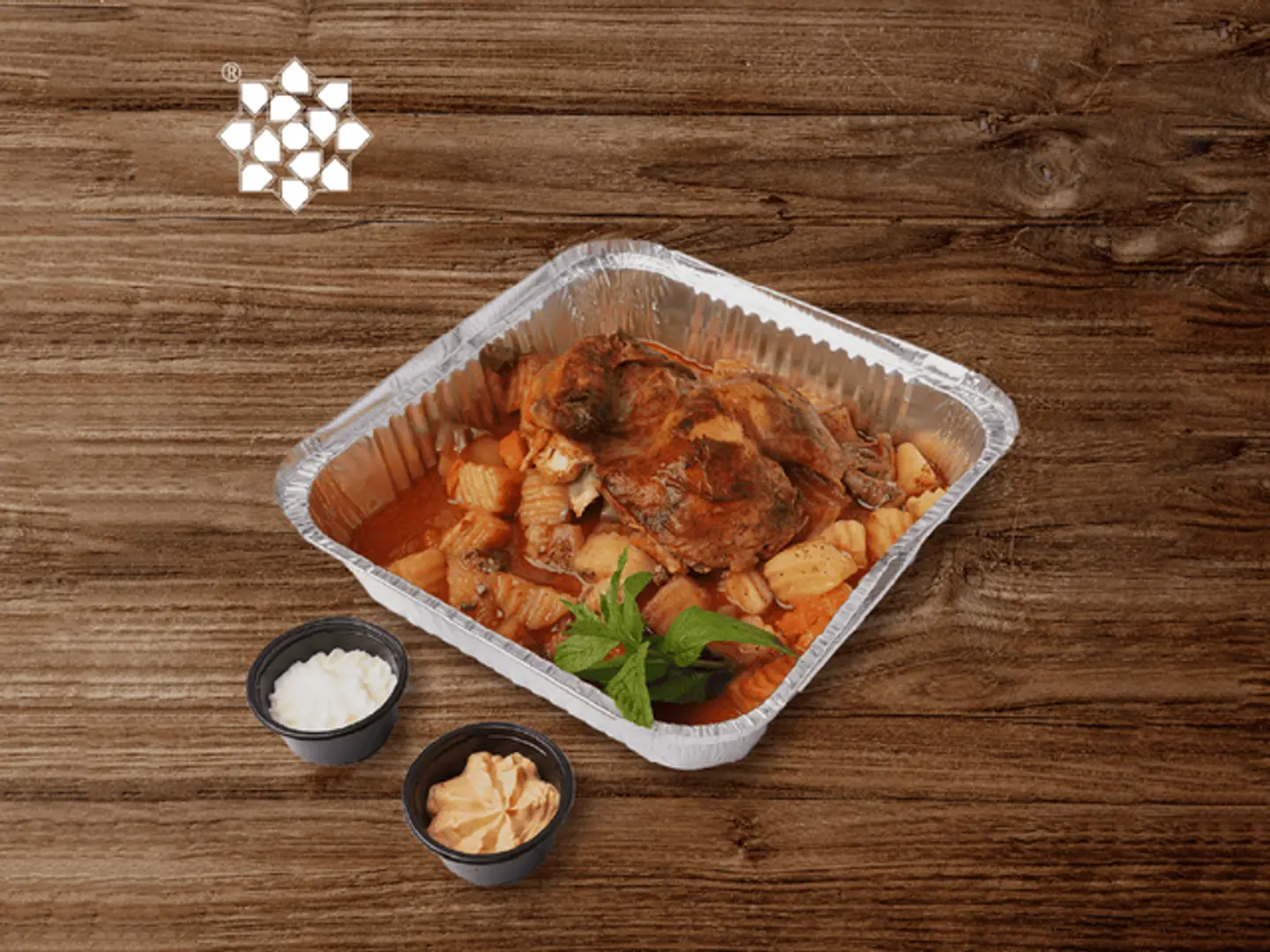 نصف فروج بالخضار