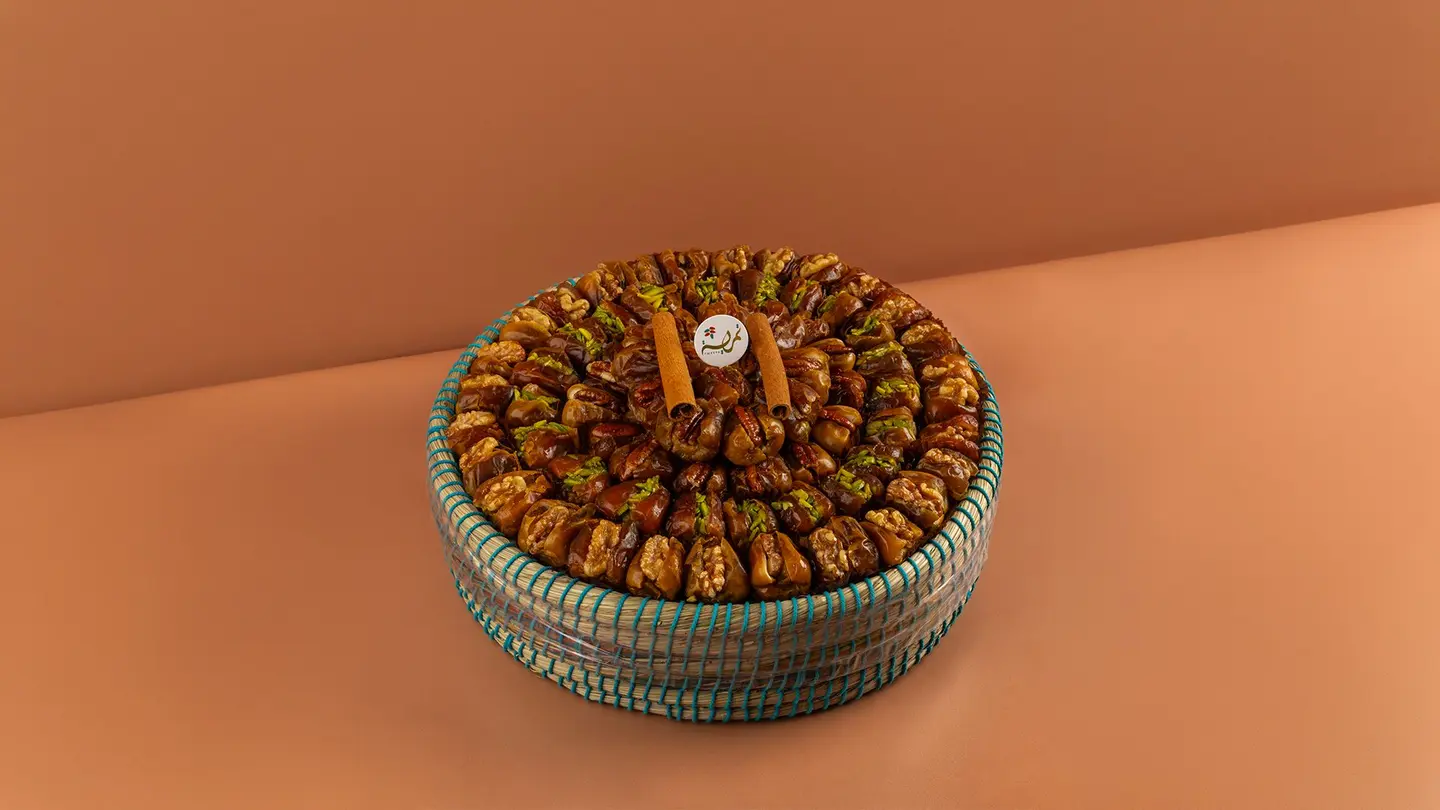 سلة تمرمحشي خوص كبير