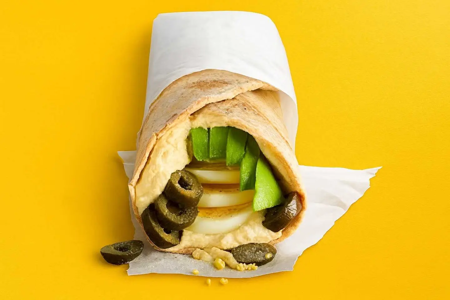 Egg Avo & Hummus Wrap