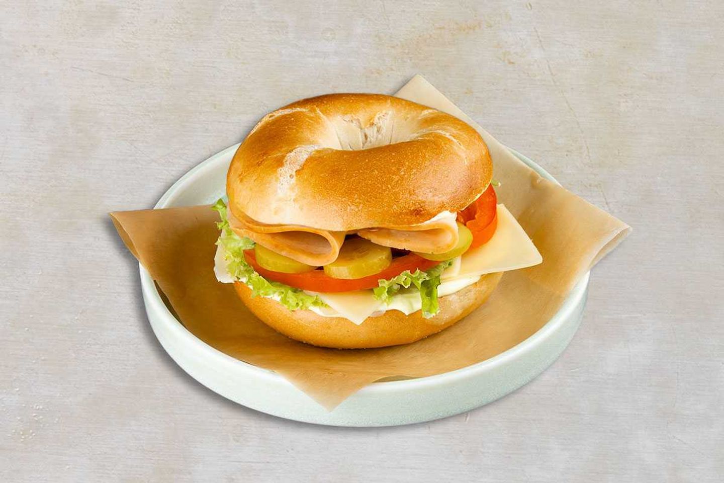 Turkey & Cheese Bagel
