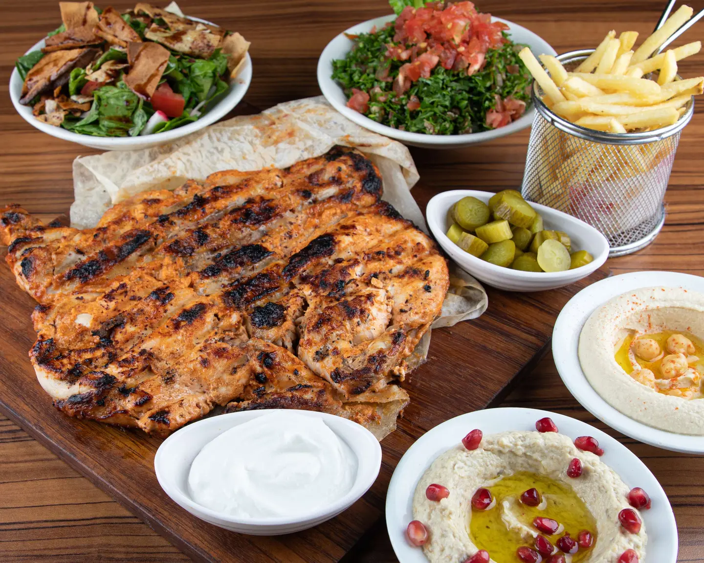 كومبو الدجاج المشوي