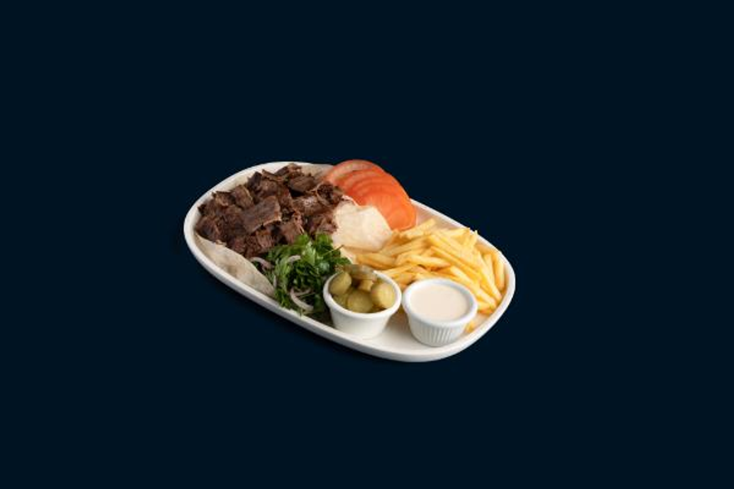 طبق شاورما لحم