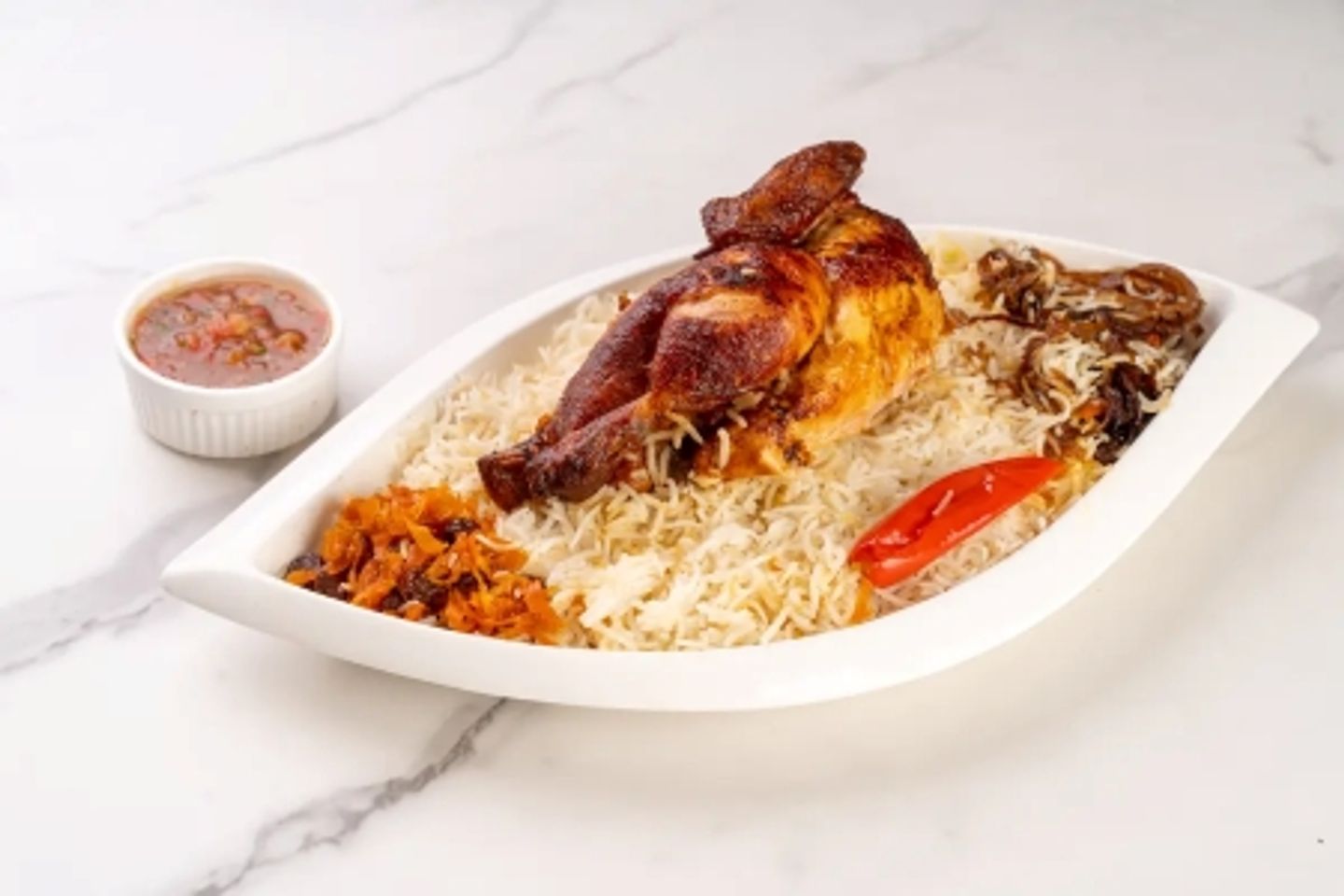 Half Grilled Chicken With Bashaari Rice