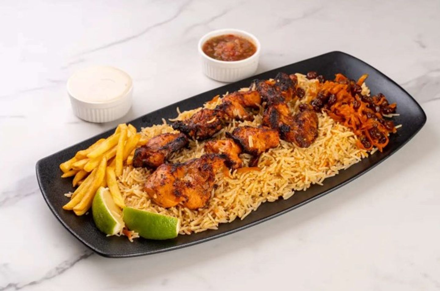 Shish Tawook With Bashaari Rice