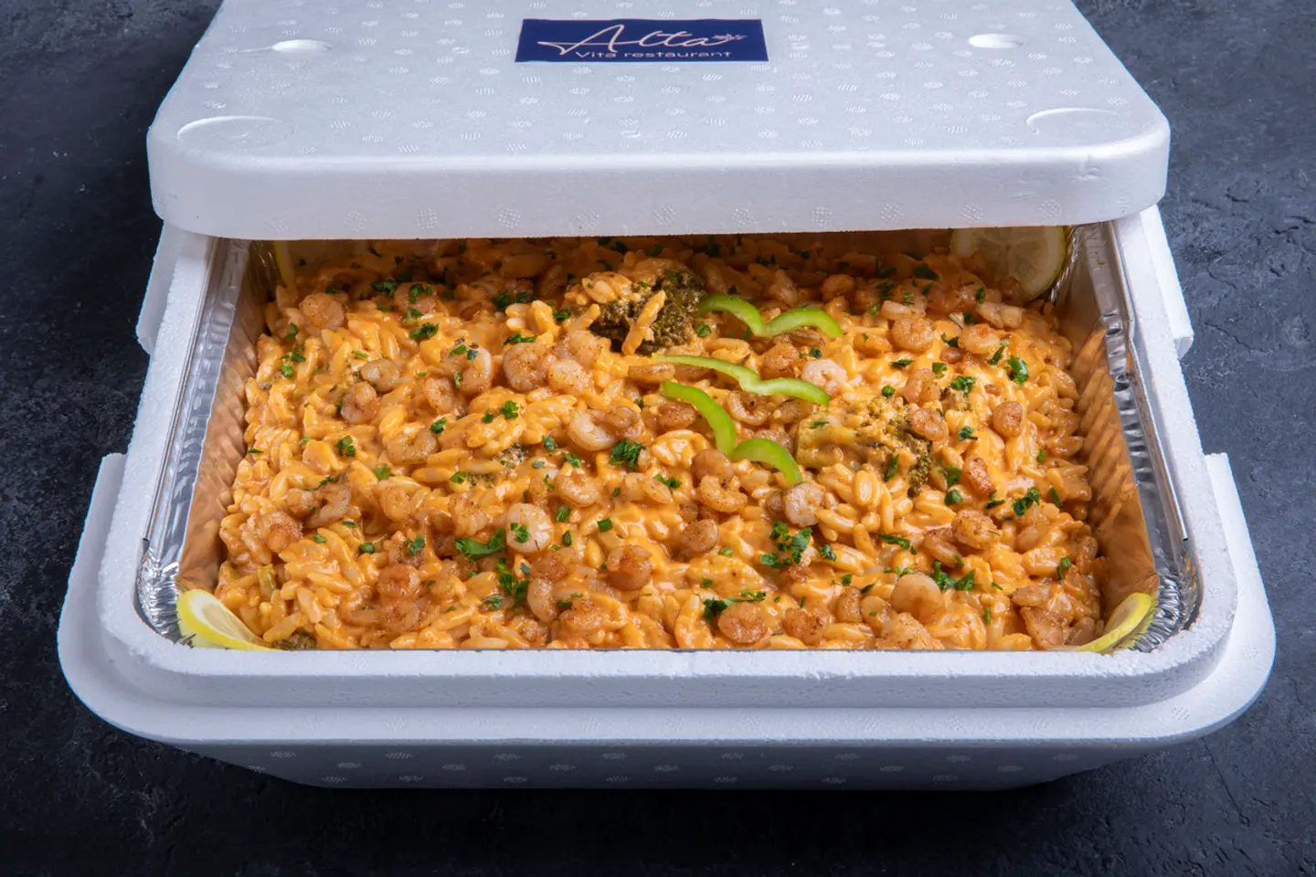 Italian Orzo With Shrimp
