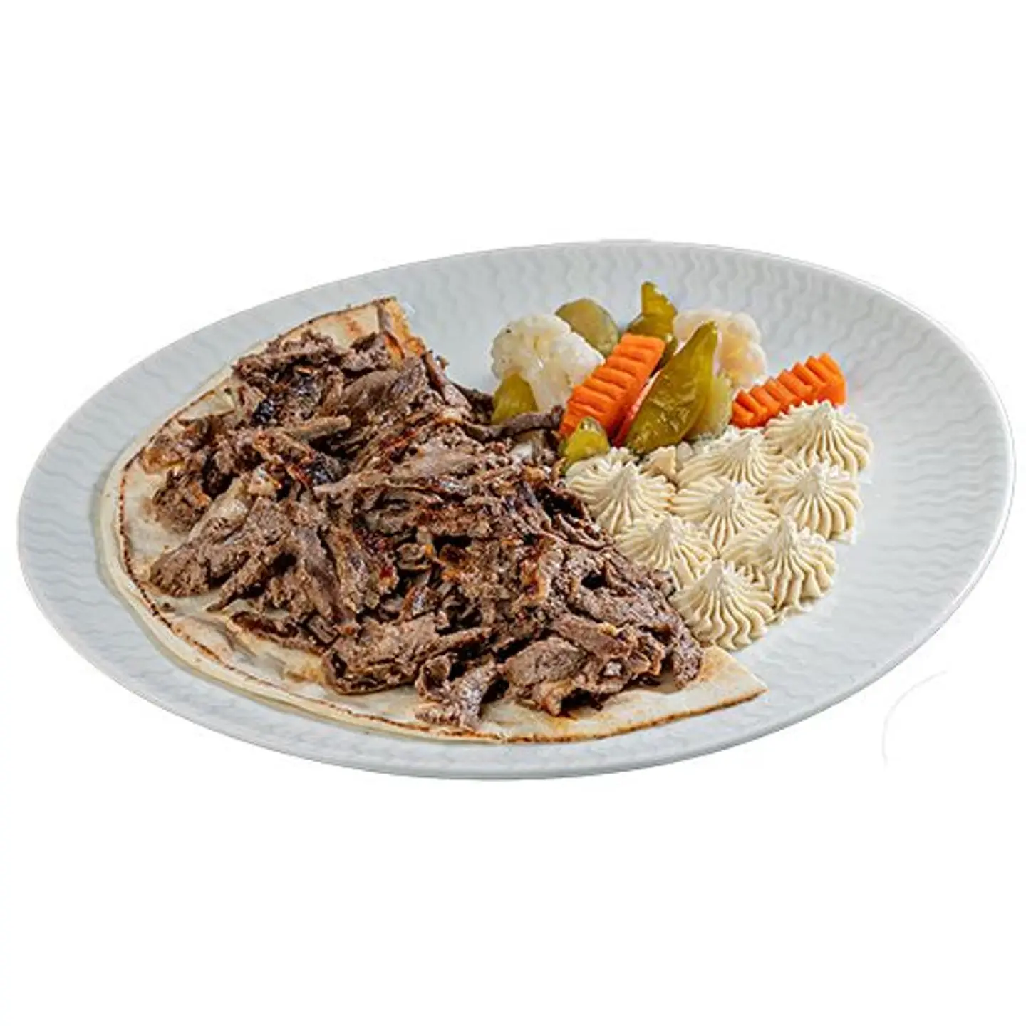 طبق شاورما لحم