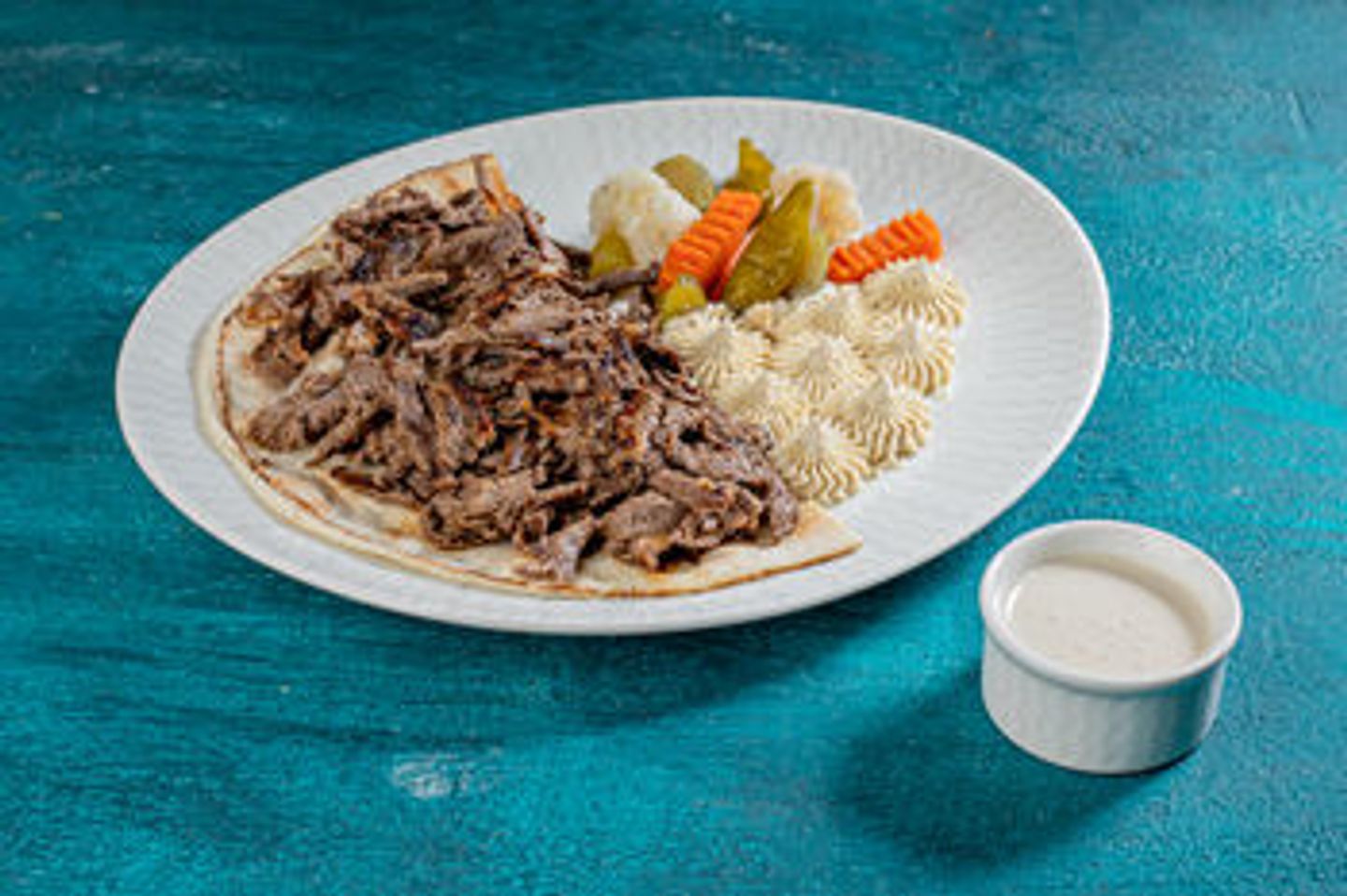 طبق شاورما لحم
