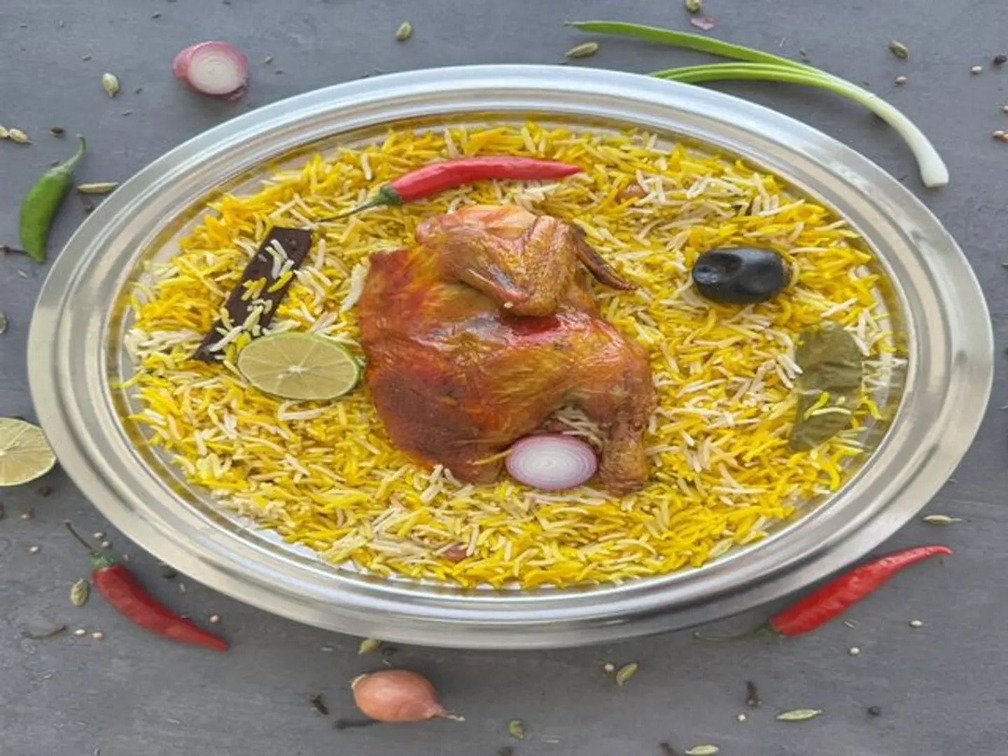 نص دجاج مندي ارز مندي