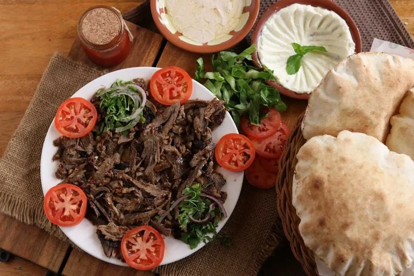 صحن شاورما لحم