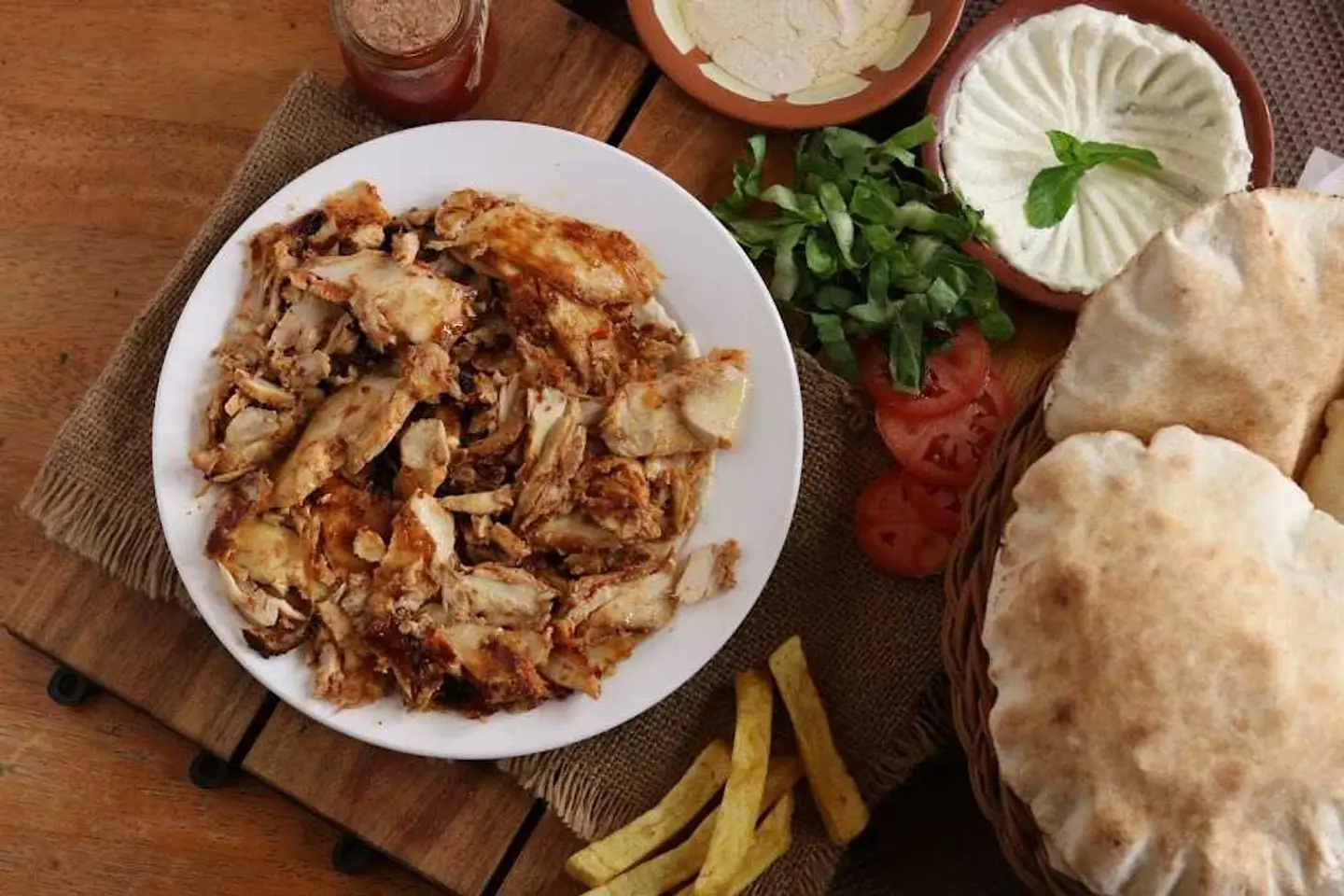 صحن شاورما دجاج