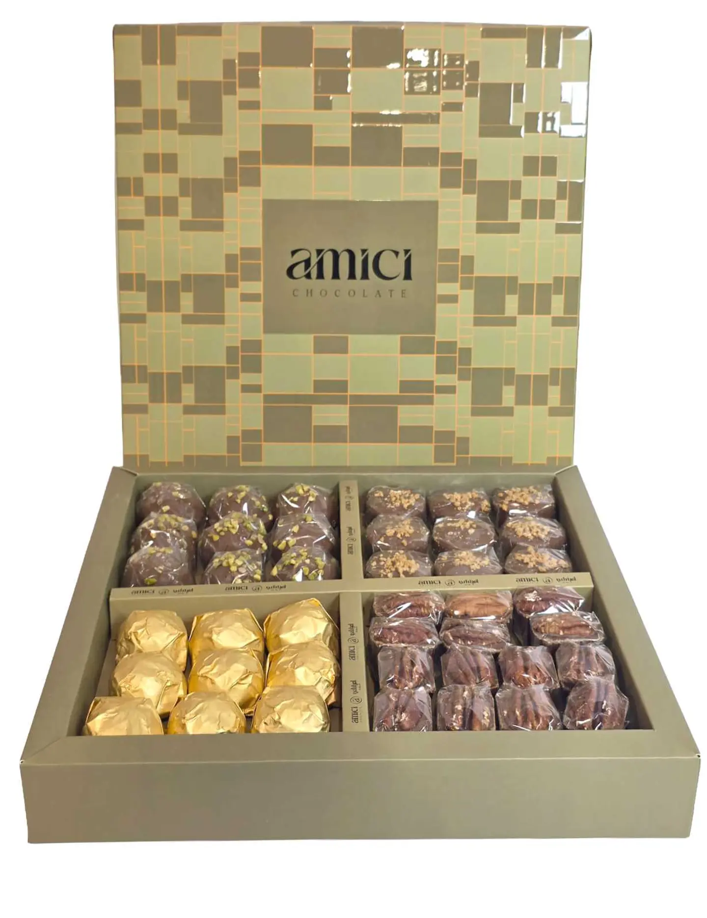 بوكس رمضان شوكولاتة مغلف 650 غرام اخضر